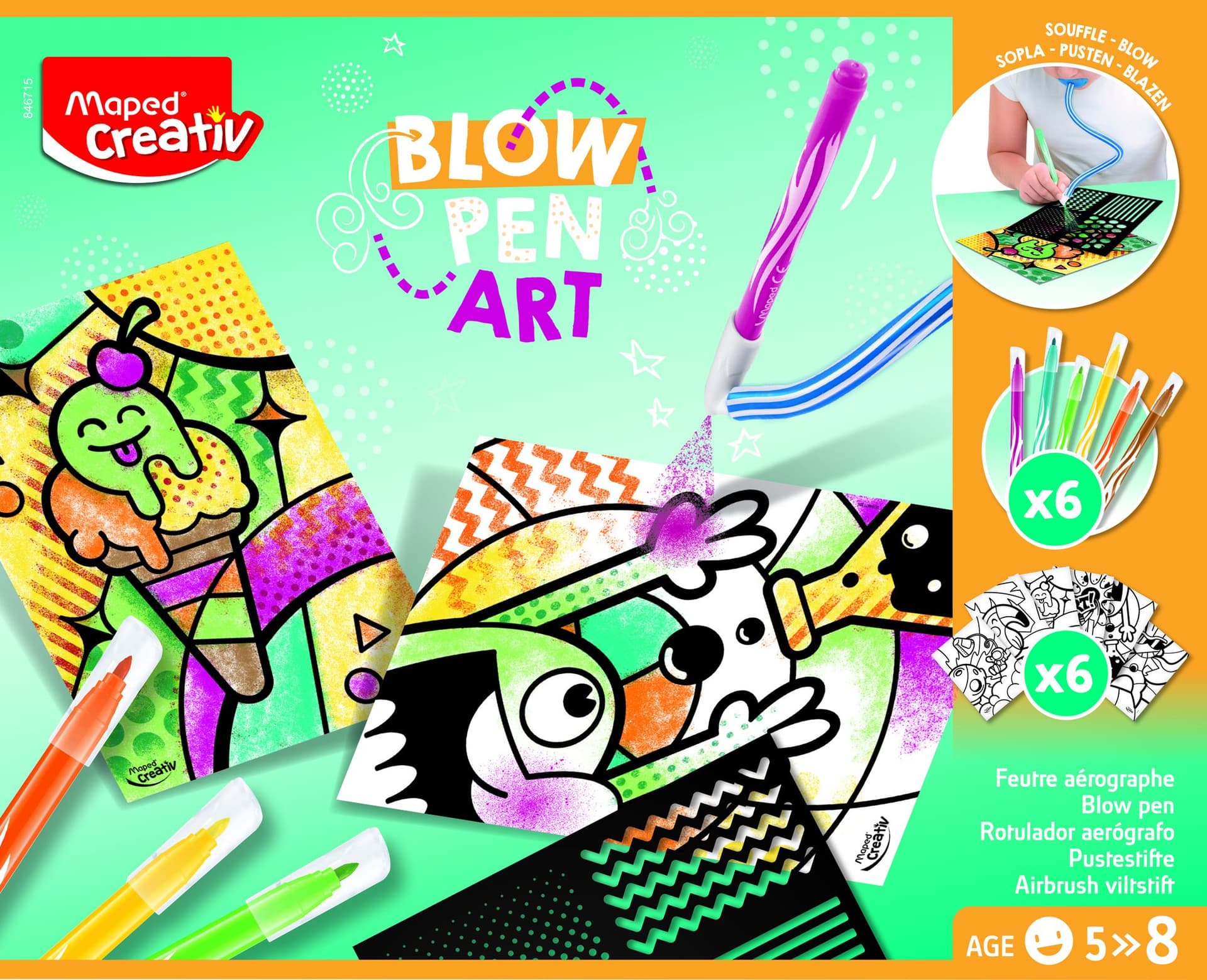 Blowpen Maped Creativ Art Pop Art complete activiteit