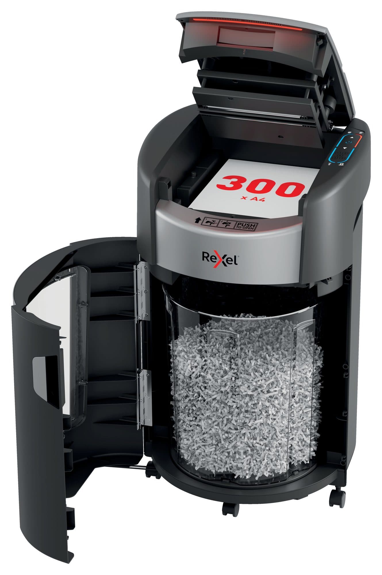 Papiervernietiger Rexel ShredMax AutoFeed+ 300X P4 snippers 4x10mm 4