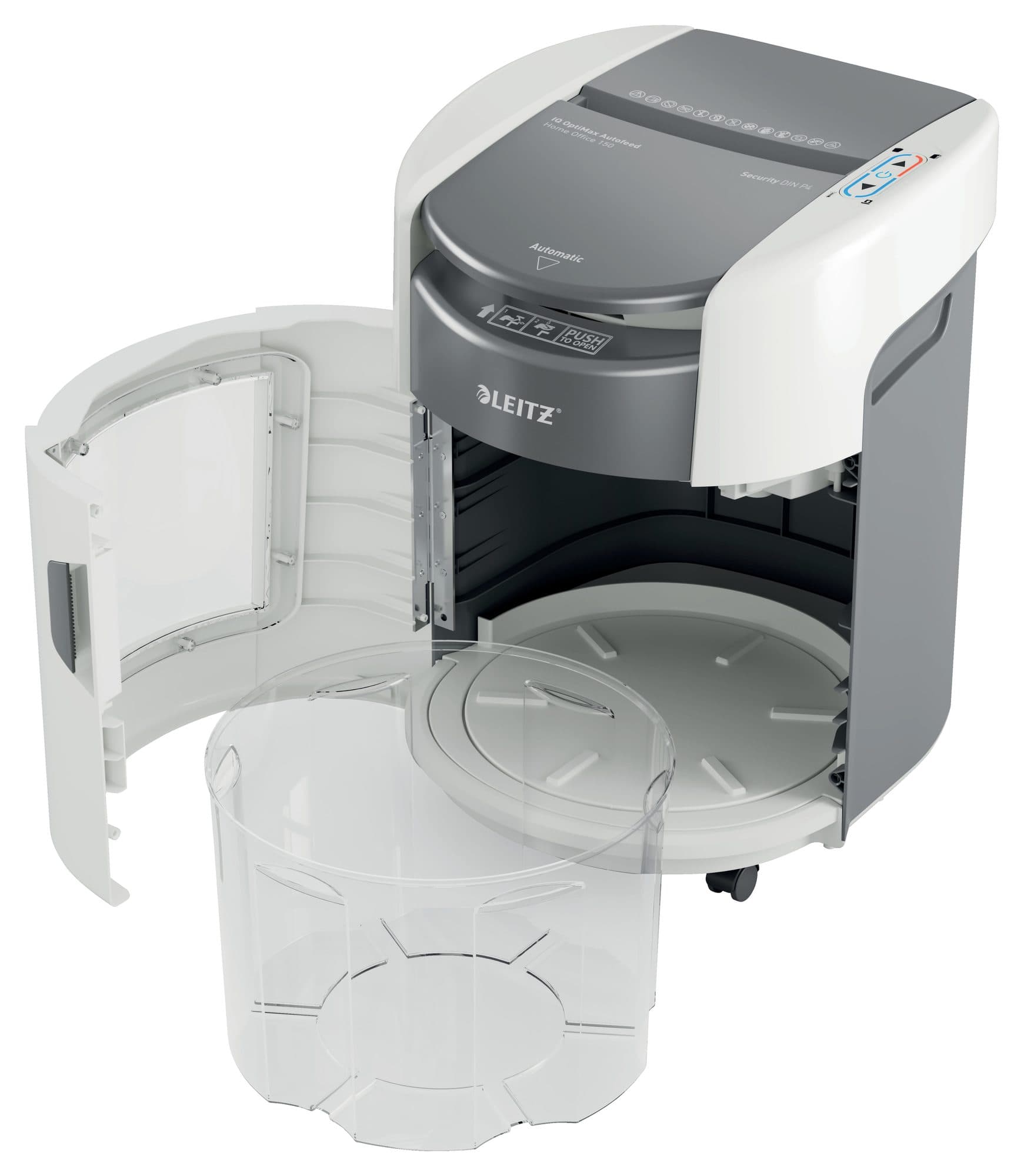 Papiervernietiger Leitz IQ OptiMax Autofeed 150 P4 snippers 4x10mm 2