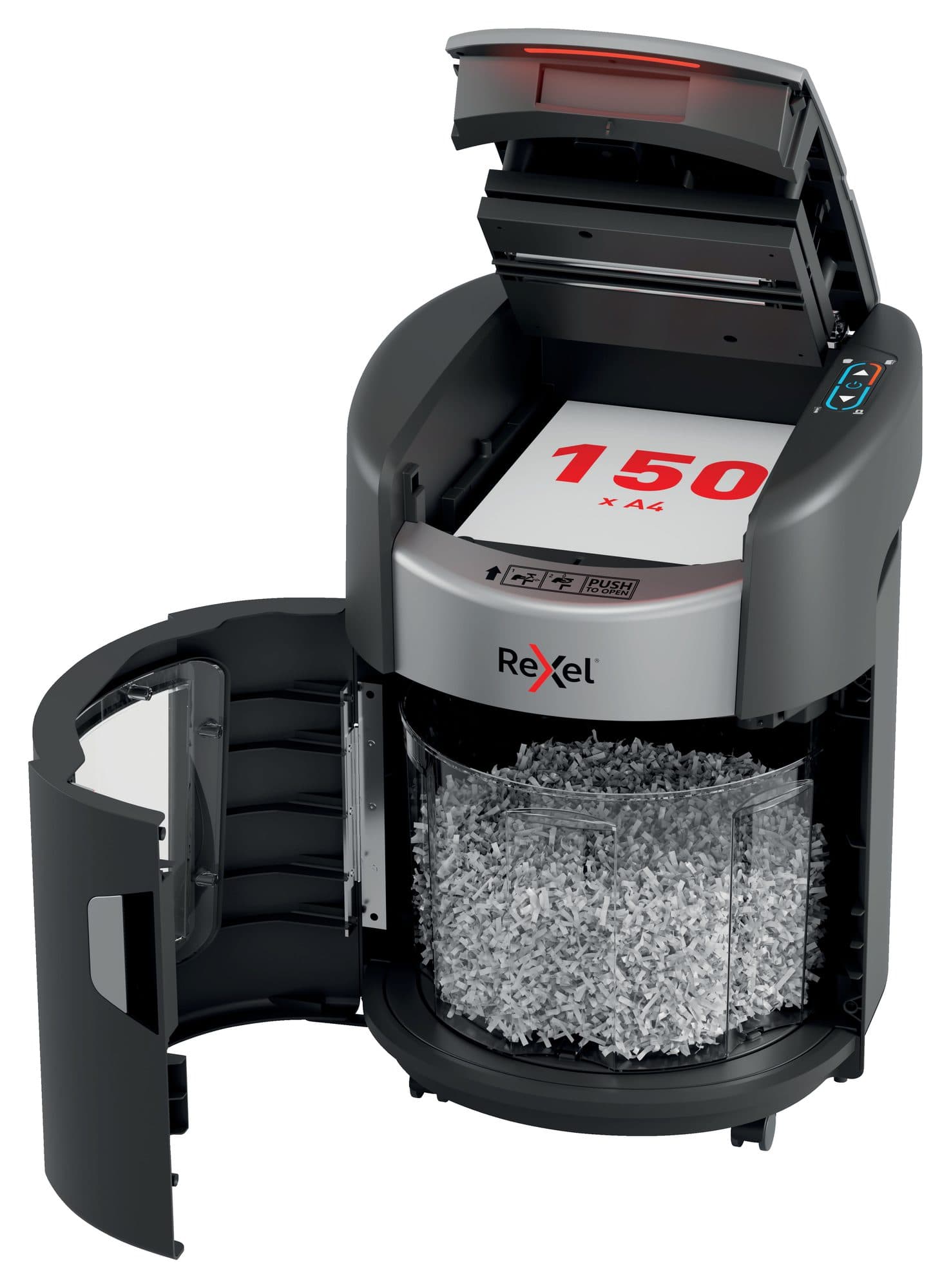 Papiervernietiger Rexel ShredMax AutoFeed+ 150X P4 snippers 4x10mm 4