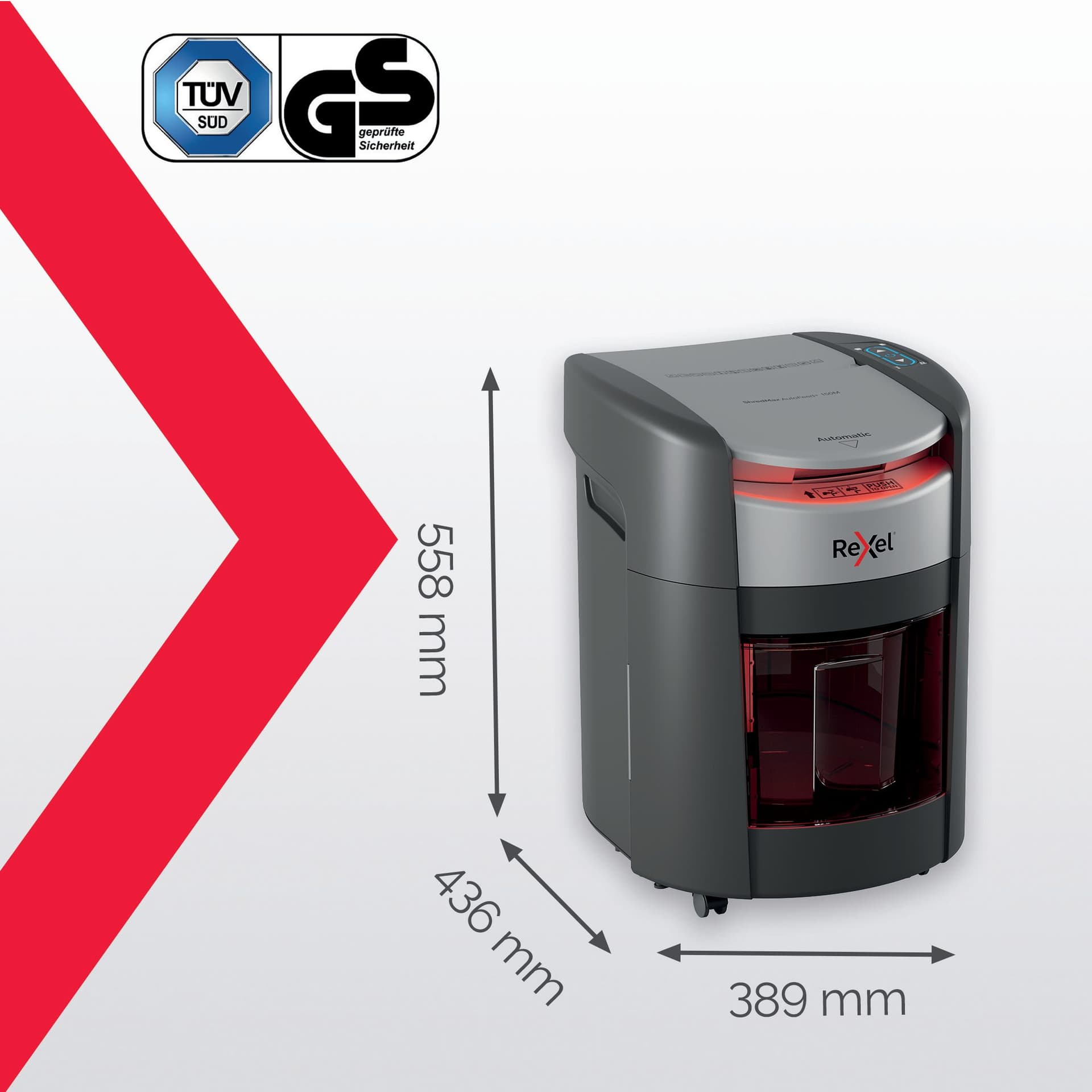 Papiervernietiger Rexel ShredMax AutoFeed+ 150X P4 snippers 4x10mm 7