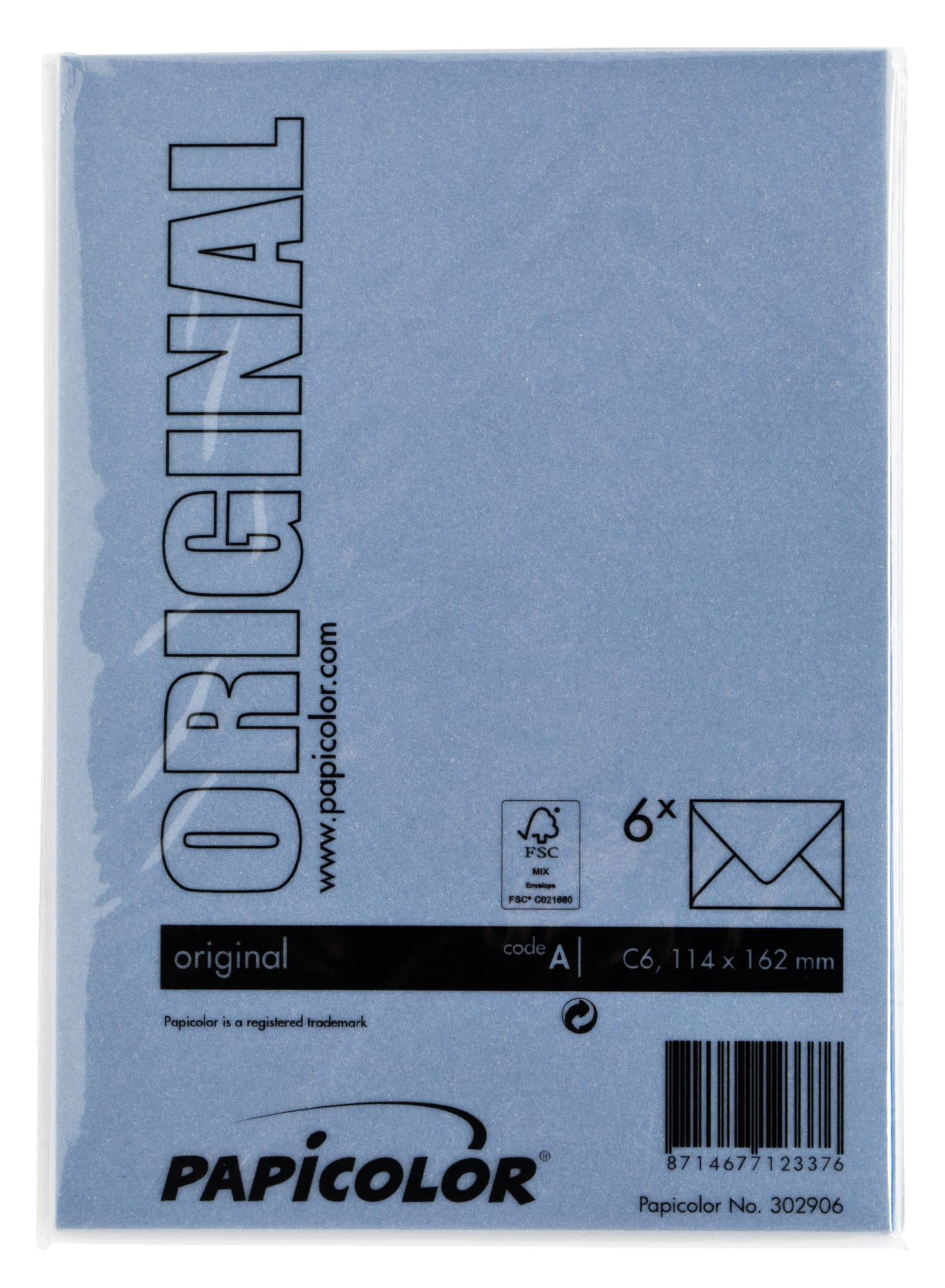 Envelop Papicolor C6 114x162mm donkerblauw pak à 6 stuks 3