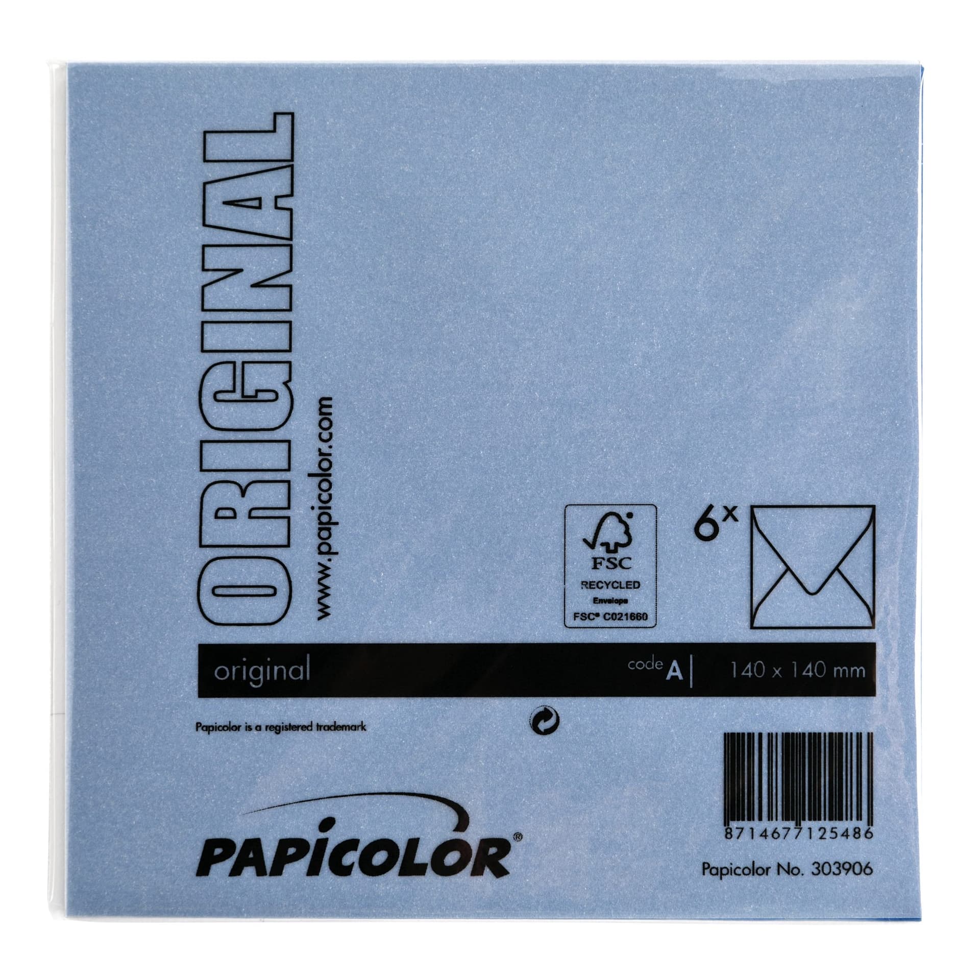 Envelop Papicolor 140x140mm donkerblauw pak à 6 stuks 3