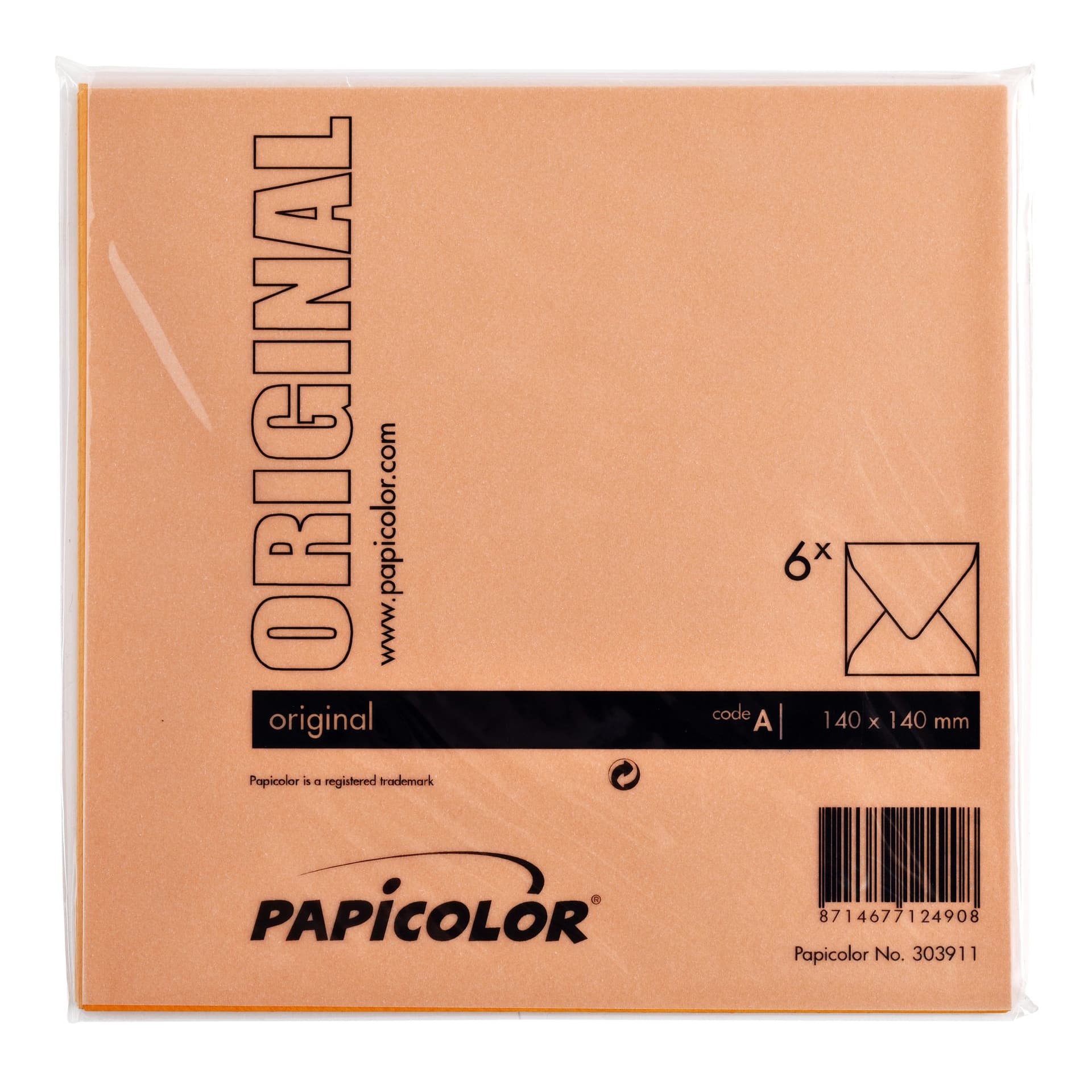 Envelop Papicolor 140x140mm oranje pak à 6 stuks 3