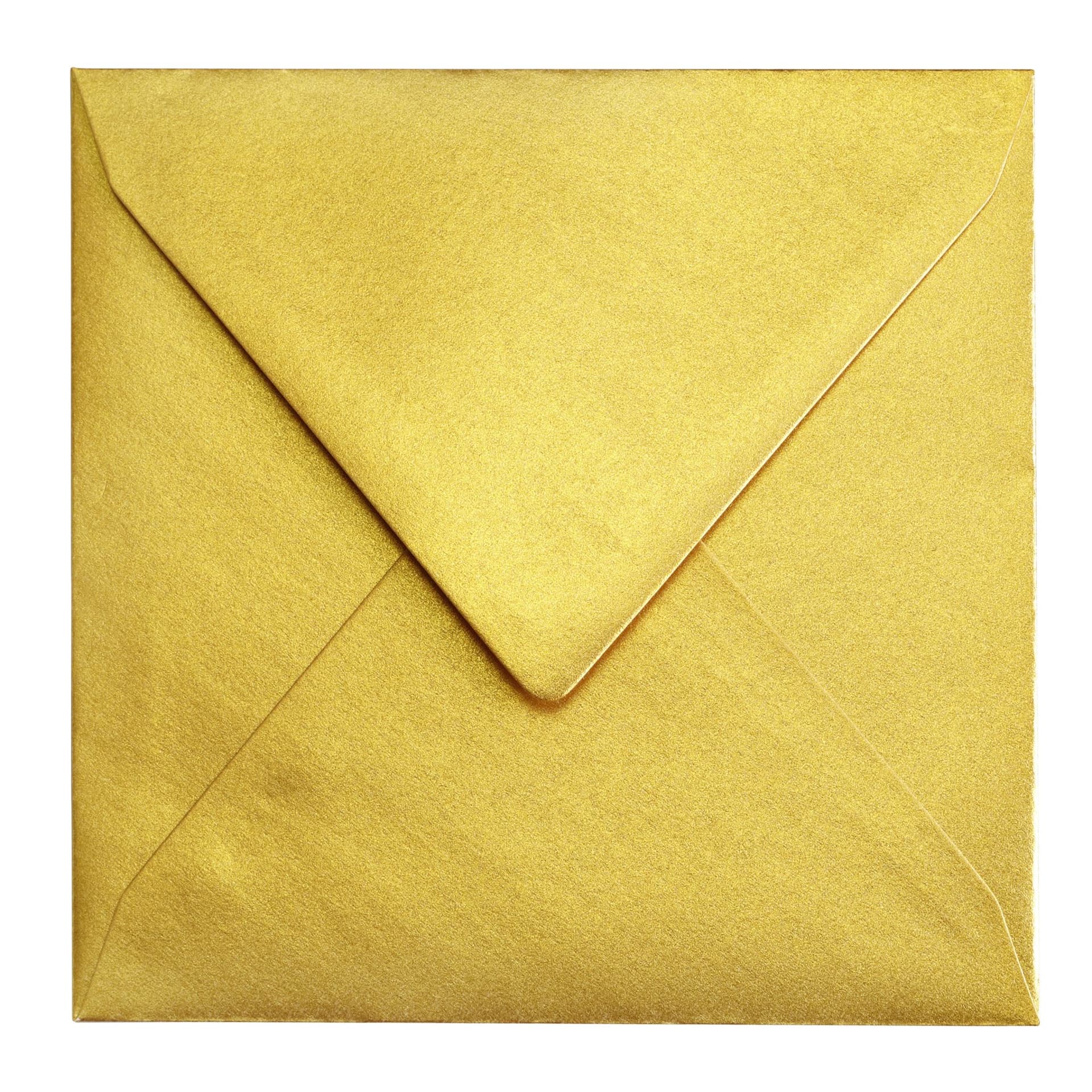 Envelop Papicolor 140x140mm metallic goud pak à 6 stuks 2