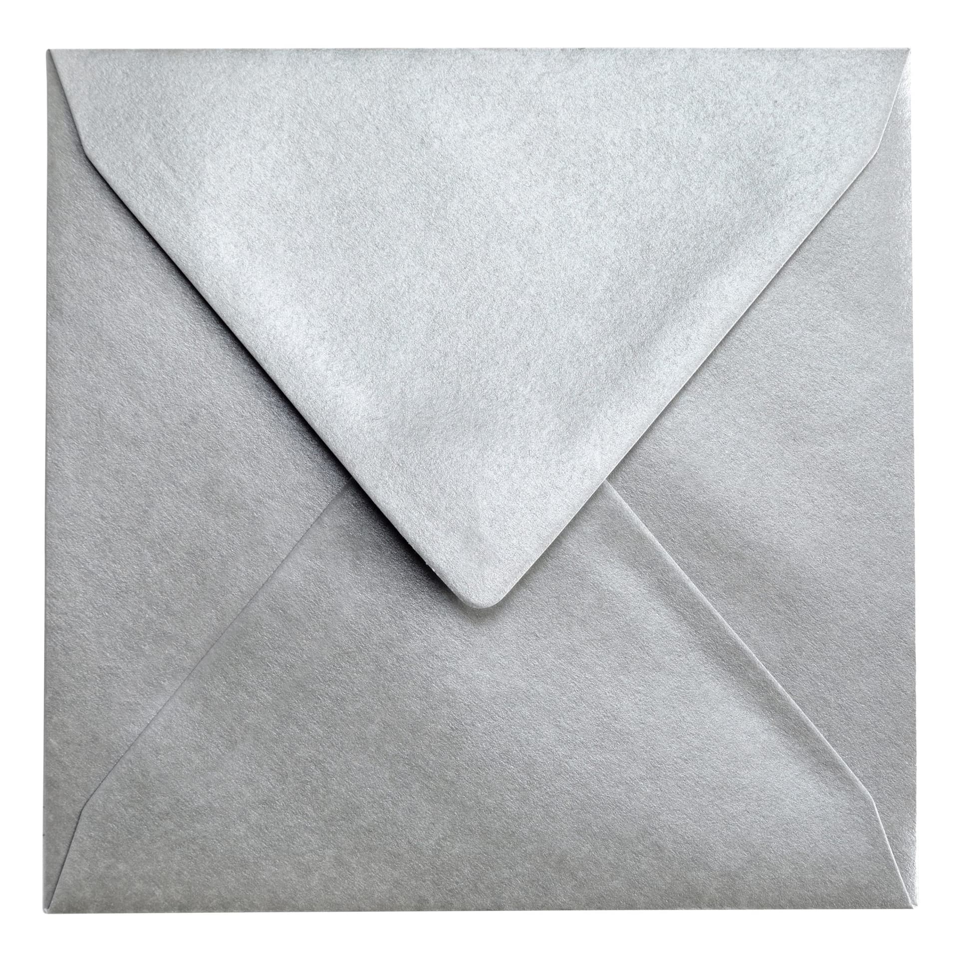 Envelop Papicolor 140x140mm metallic zilver pak à 6 stuks 2