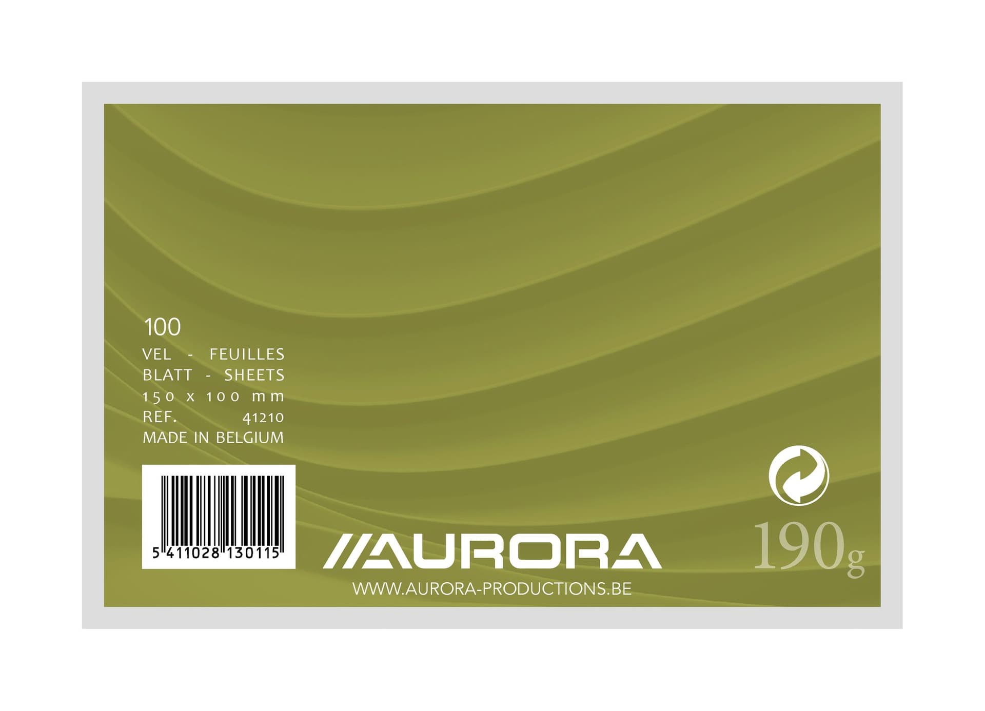 Systeemkaart Aurora 150x100mm blanco 190gr wit 100 vel