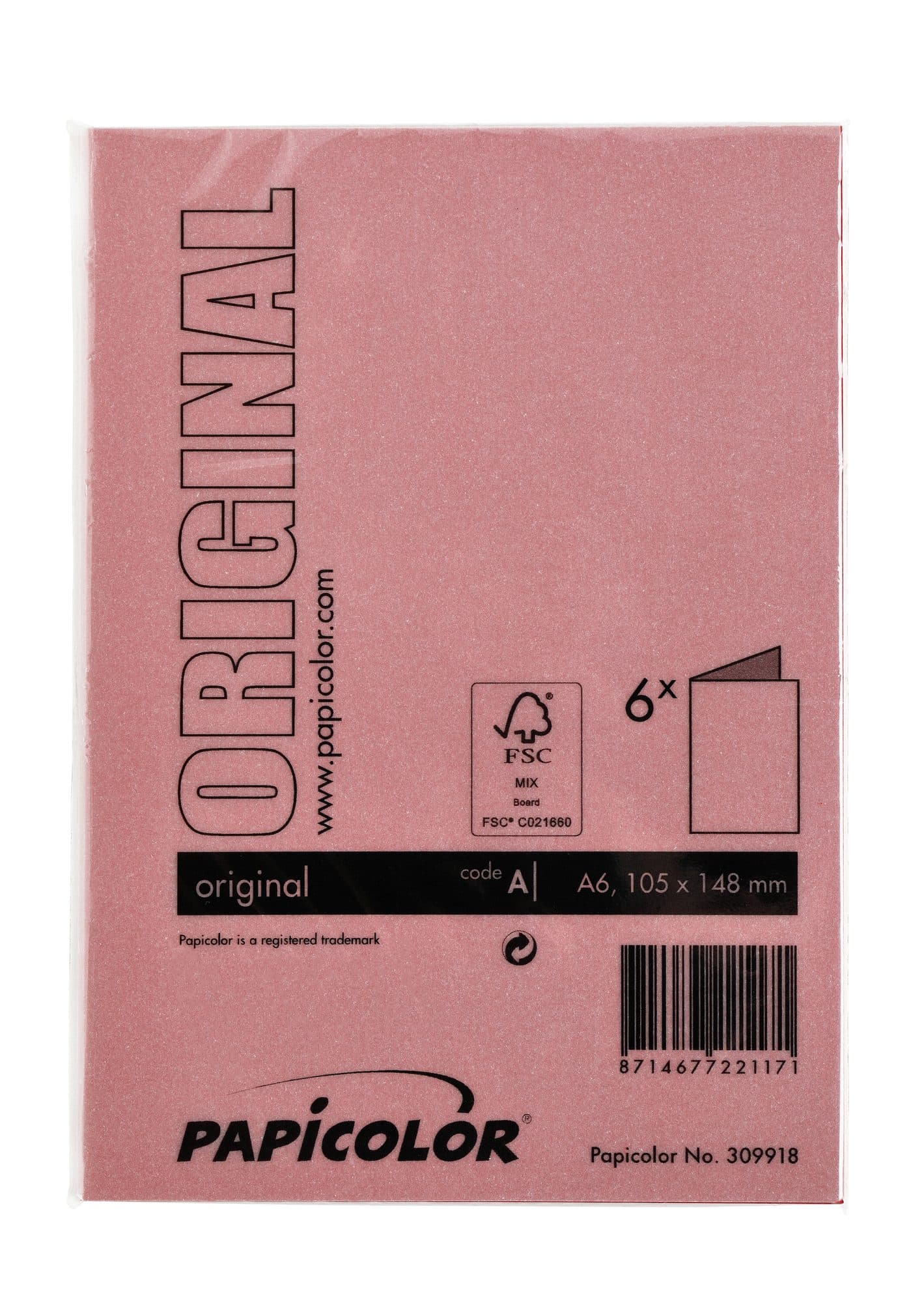 Correspondentiekaart Papicolor dubbel 105x148mm rood pak à 6 stuks 3