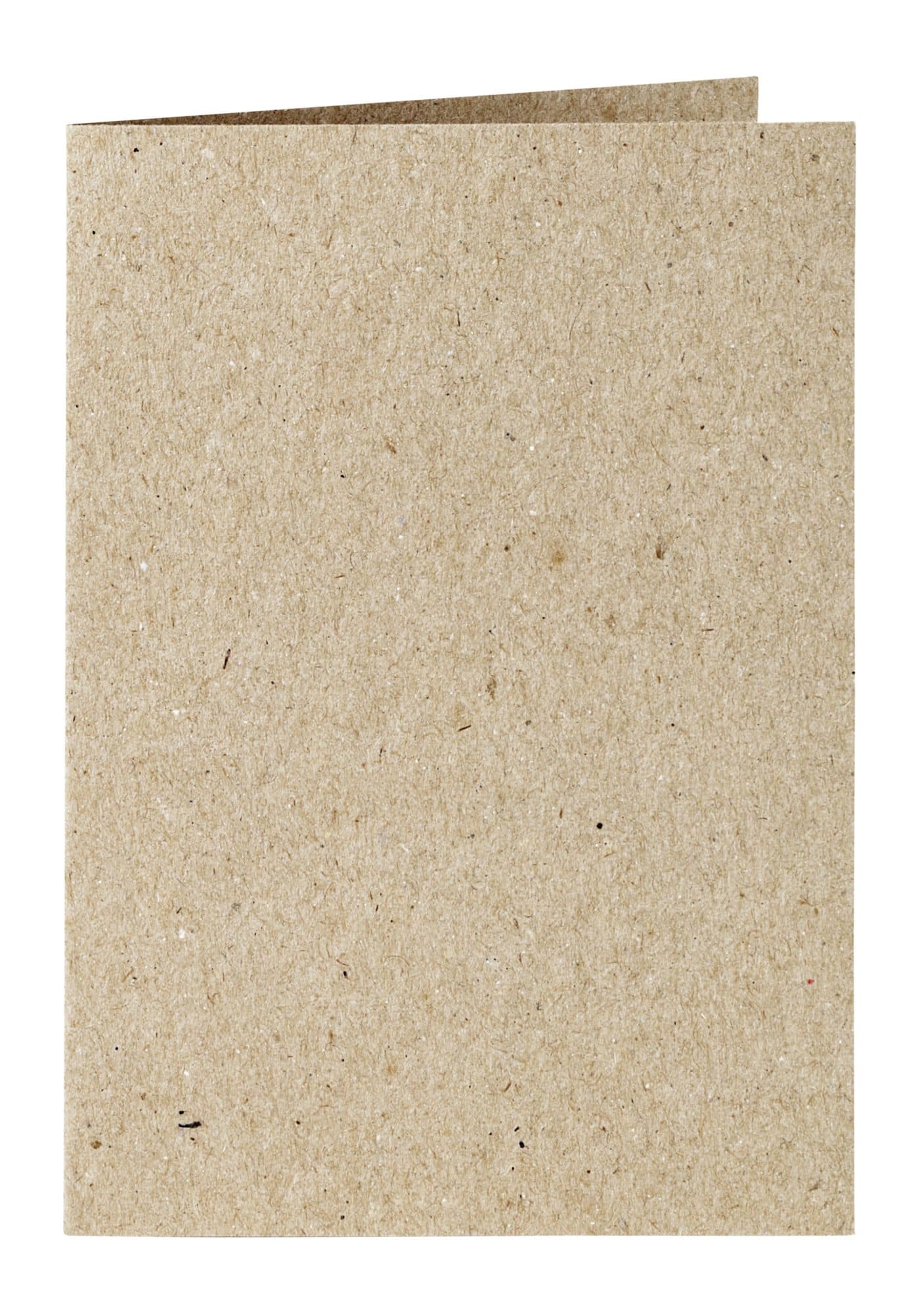 Correspondentiekaart Papicolor dubbel 105x148mm kraft grijs pak à 6 stuks