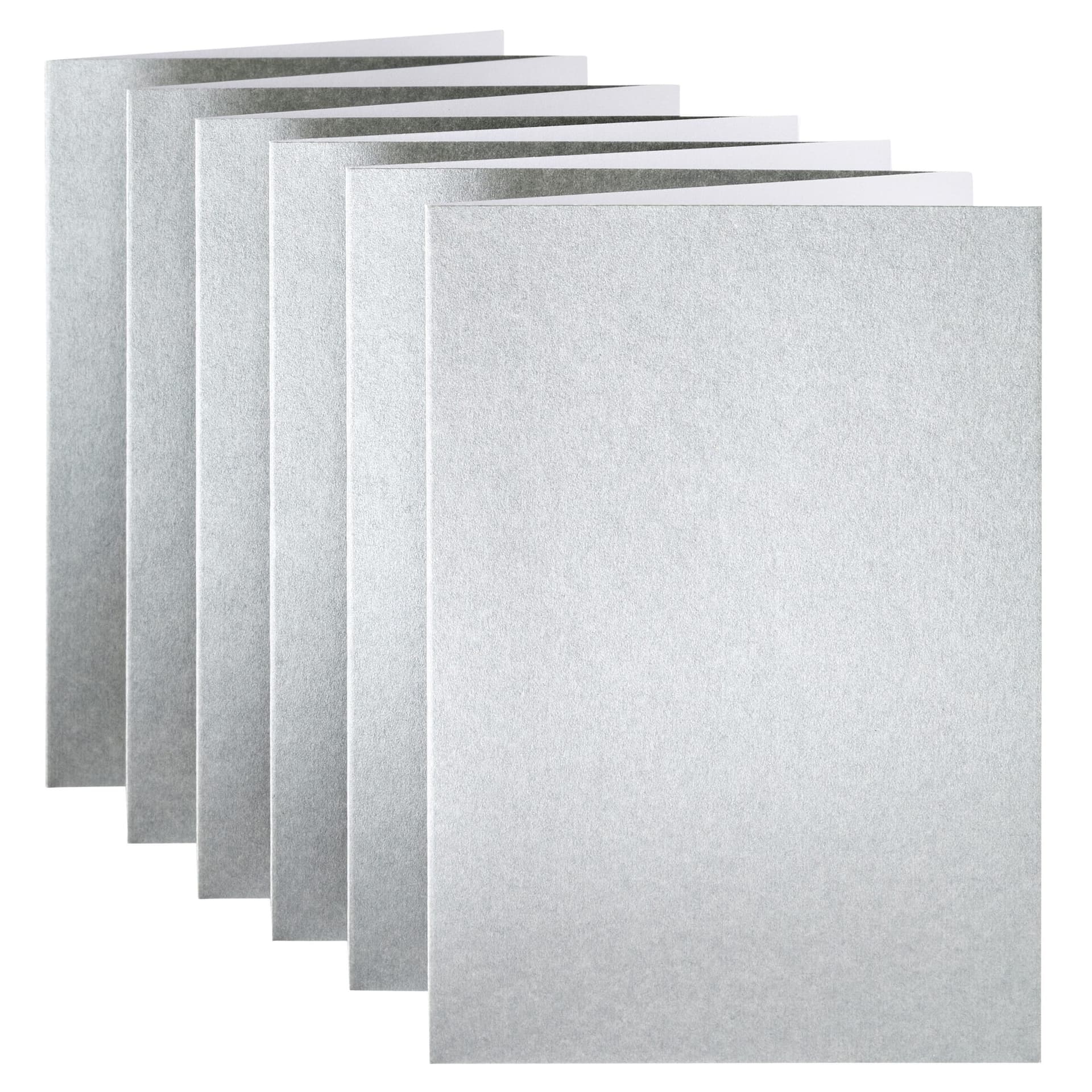 Correspondentiekaart Papicolor dubbel 105x148mm metallic zilver pak à 6 stuks 2