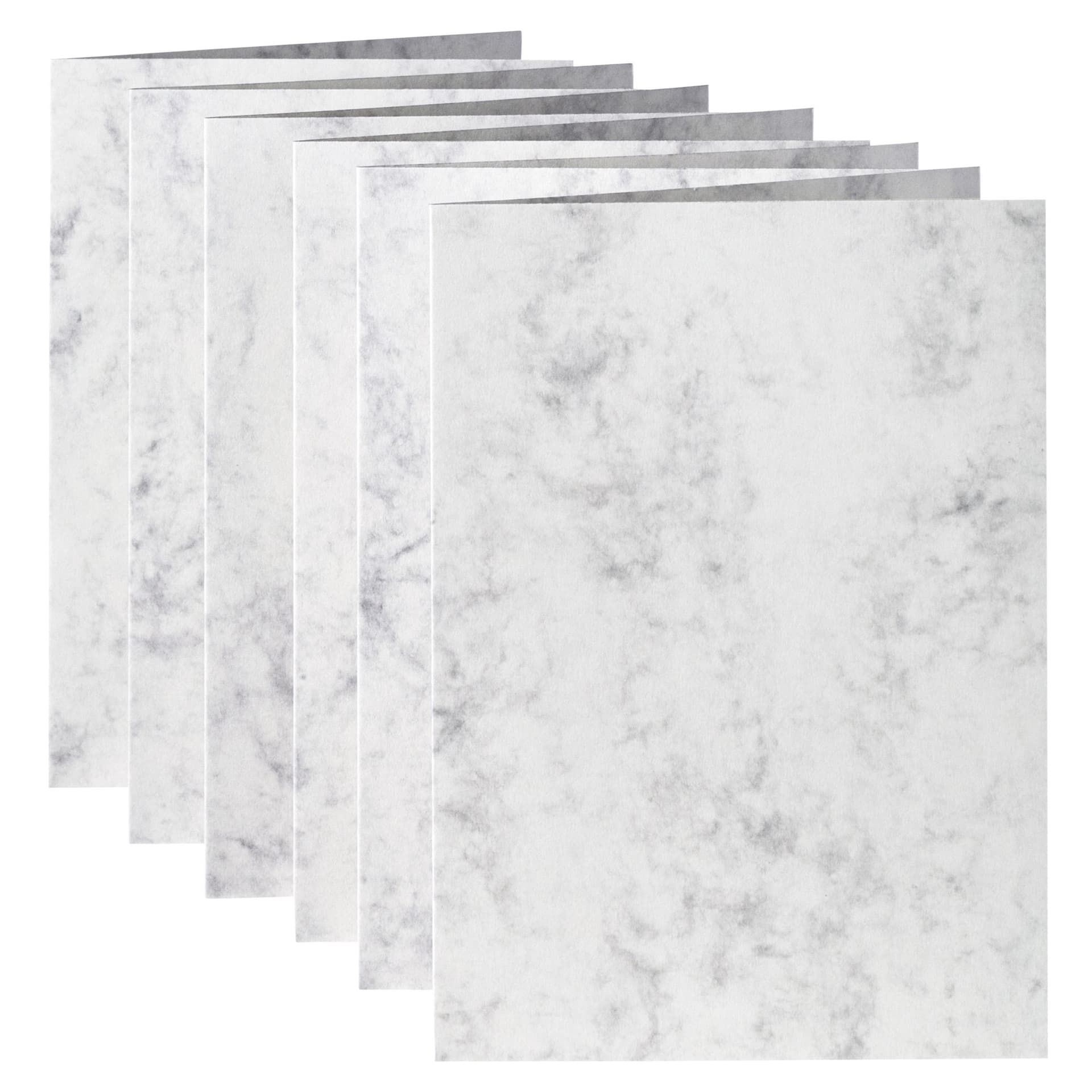 Correspondentiekaart Papicolor dubbel 105x148mm marmer grijs pak à 6 stuks 2