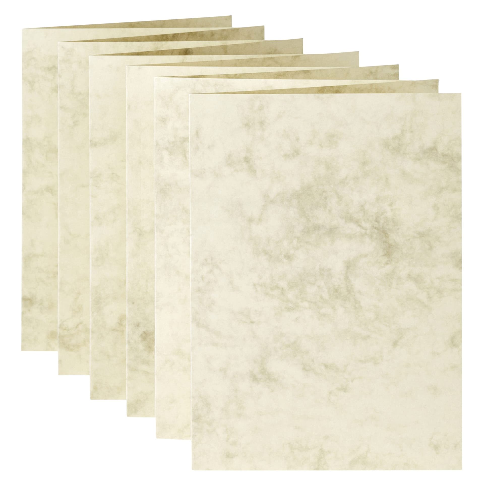 Correspondentiekaart Papicolor dubbel 105x148mm marmer ivoor pak à 6 stuks 2