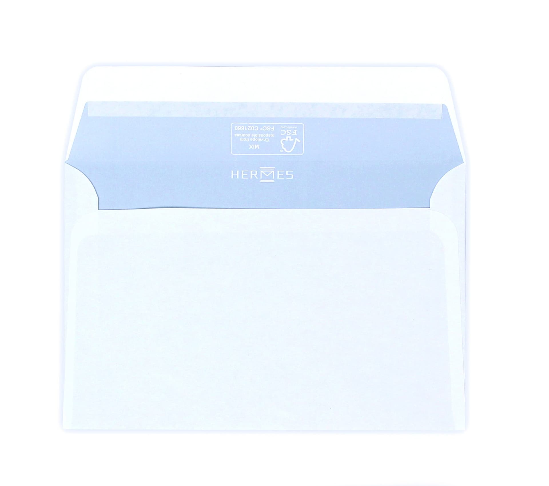 Envelop Hermes bank C6 114x162mm zelfklevend wit doos à 500 stuks 2