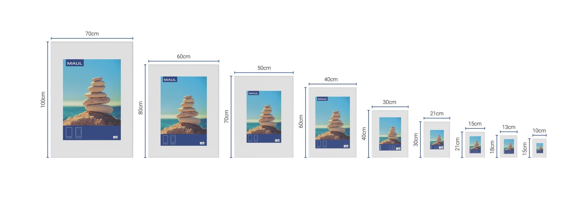 Fotolijst MAUL design 15x21cm aluminium frame zilver 3