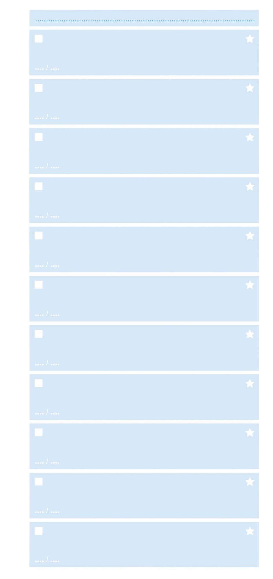 Things to do Djois Atlanta recycled papier Today 140x297mm 125vel 70gr blauw 2