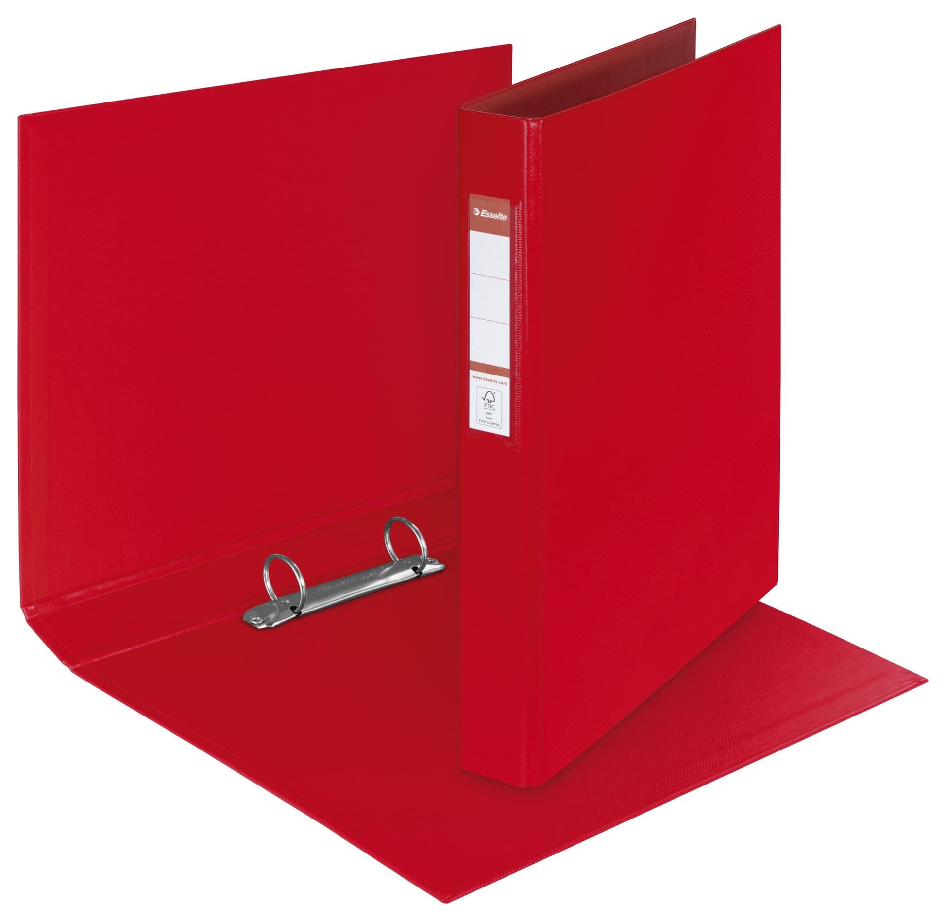 Ringband Esselte VIVIDA A4 25mm 30% gerecycled PP folie rood 2