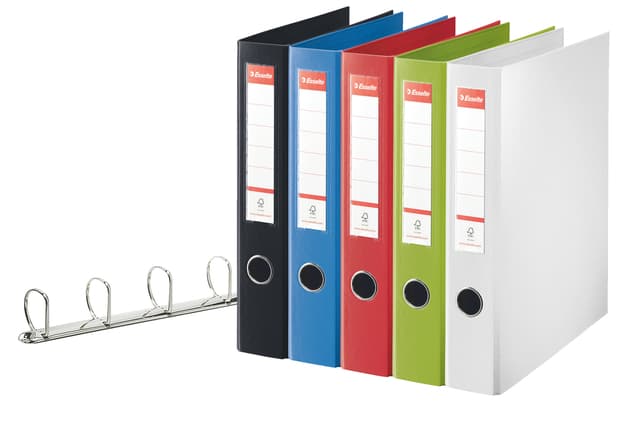 Ringband Esselte Standaard maxi 30% gerecycled PP folie wit 3
