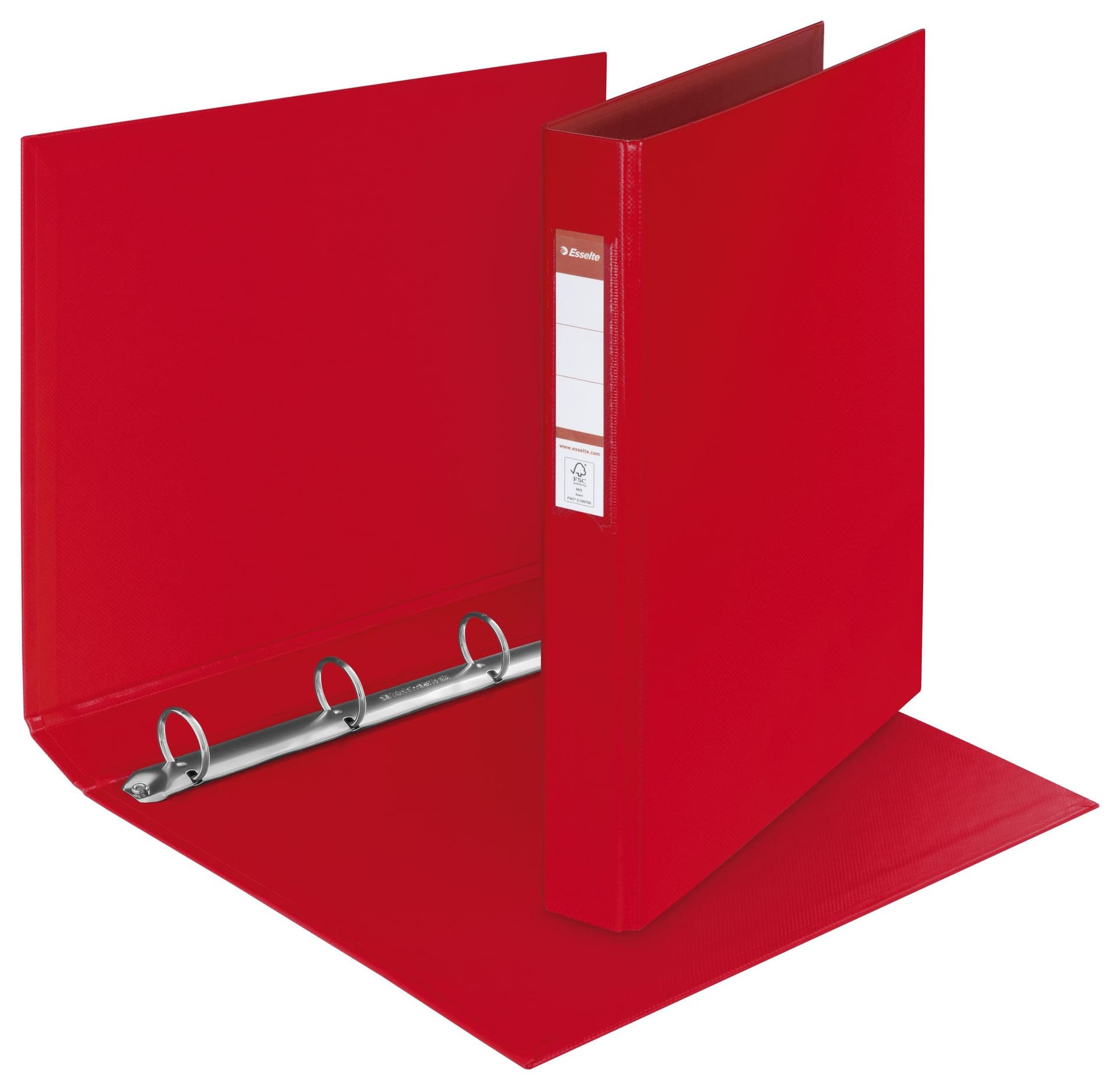 Ringband Esselte VIVIDA A4 25mm 30% gerecycled PP folie rood 2