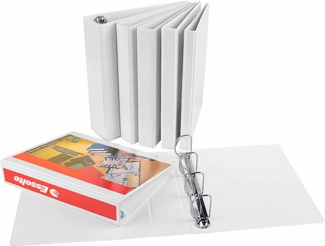 Presentatieringband Esselte panorama A5 2-rings D-mechaniek 25mm PP wit 2