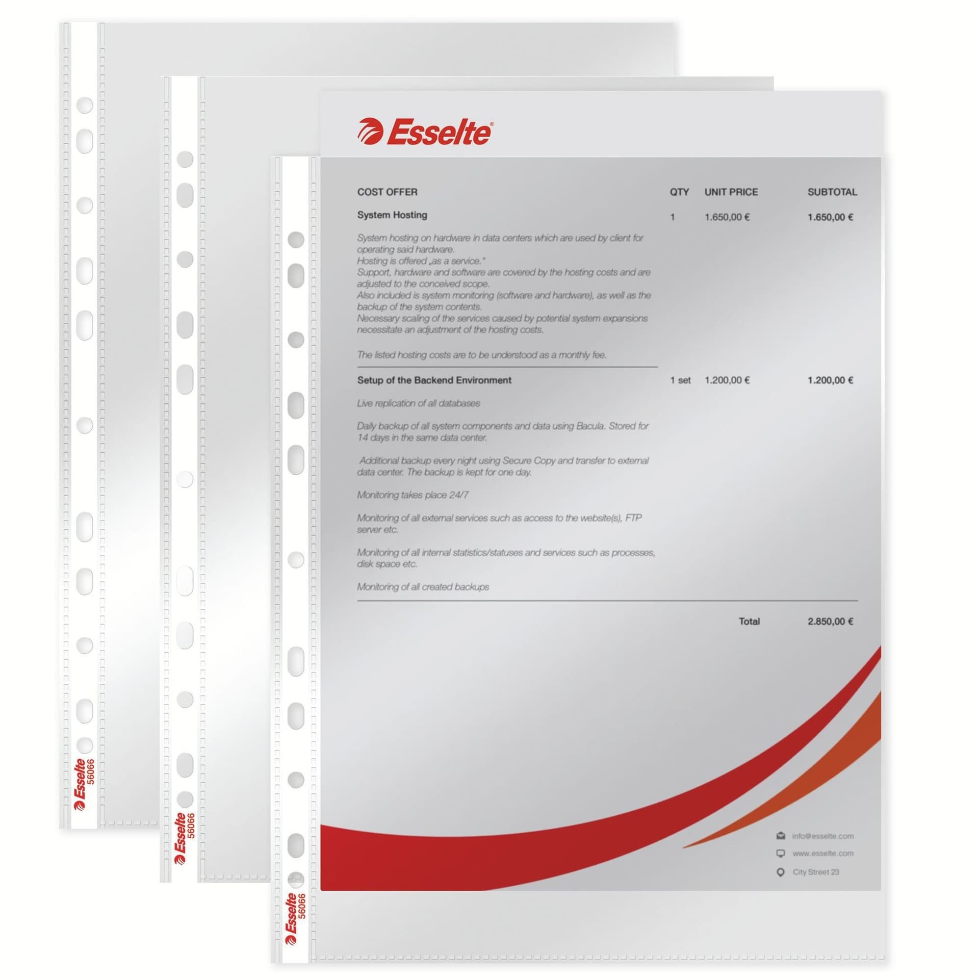Showtas Esselte copy safe 0.06mm PP A4 glashelder 100 stuks 4