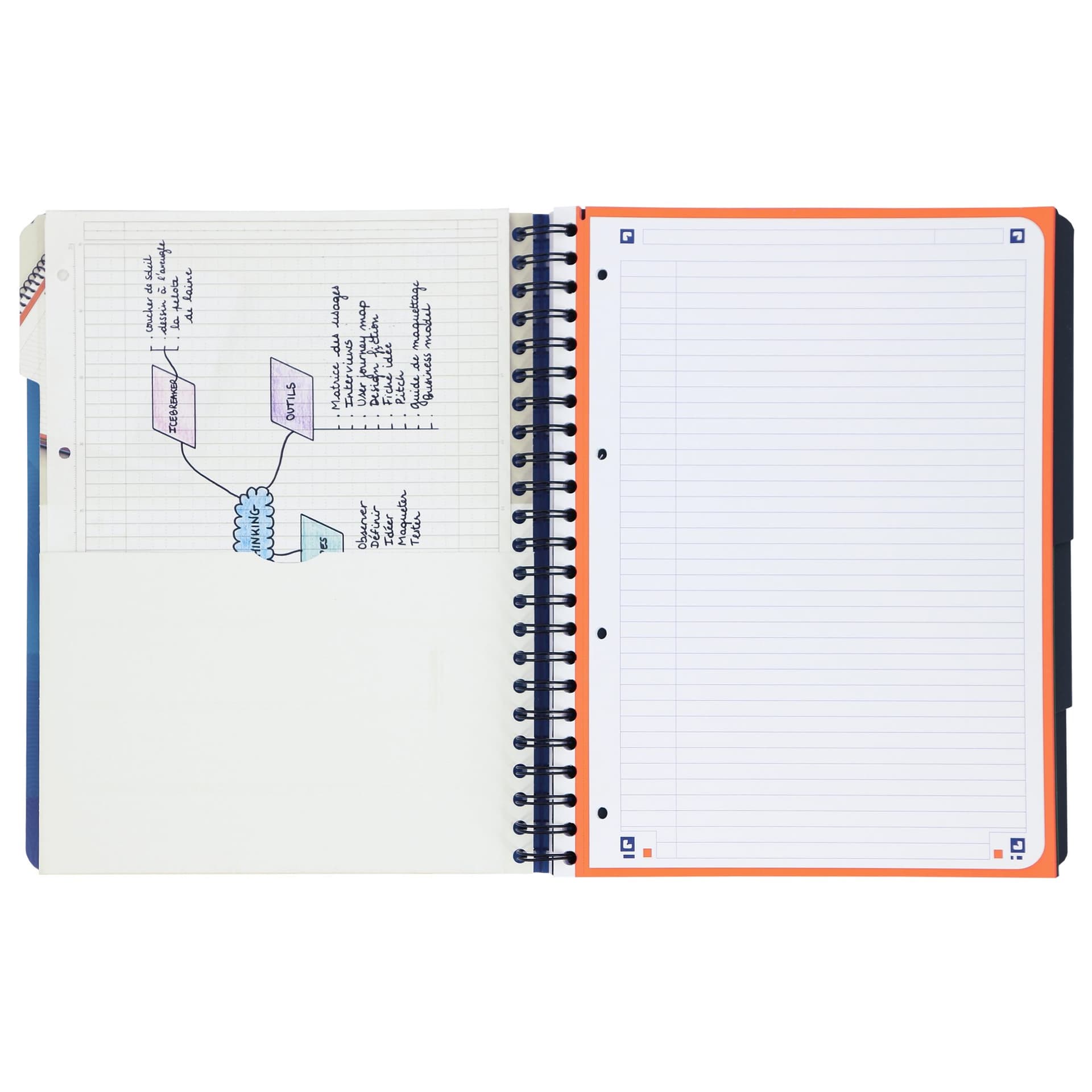Projectboek Oxford School A4+ lijn 4-gaats 240 pagina's 80gr blauw 3