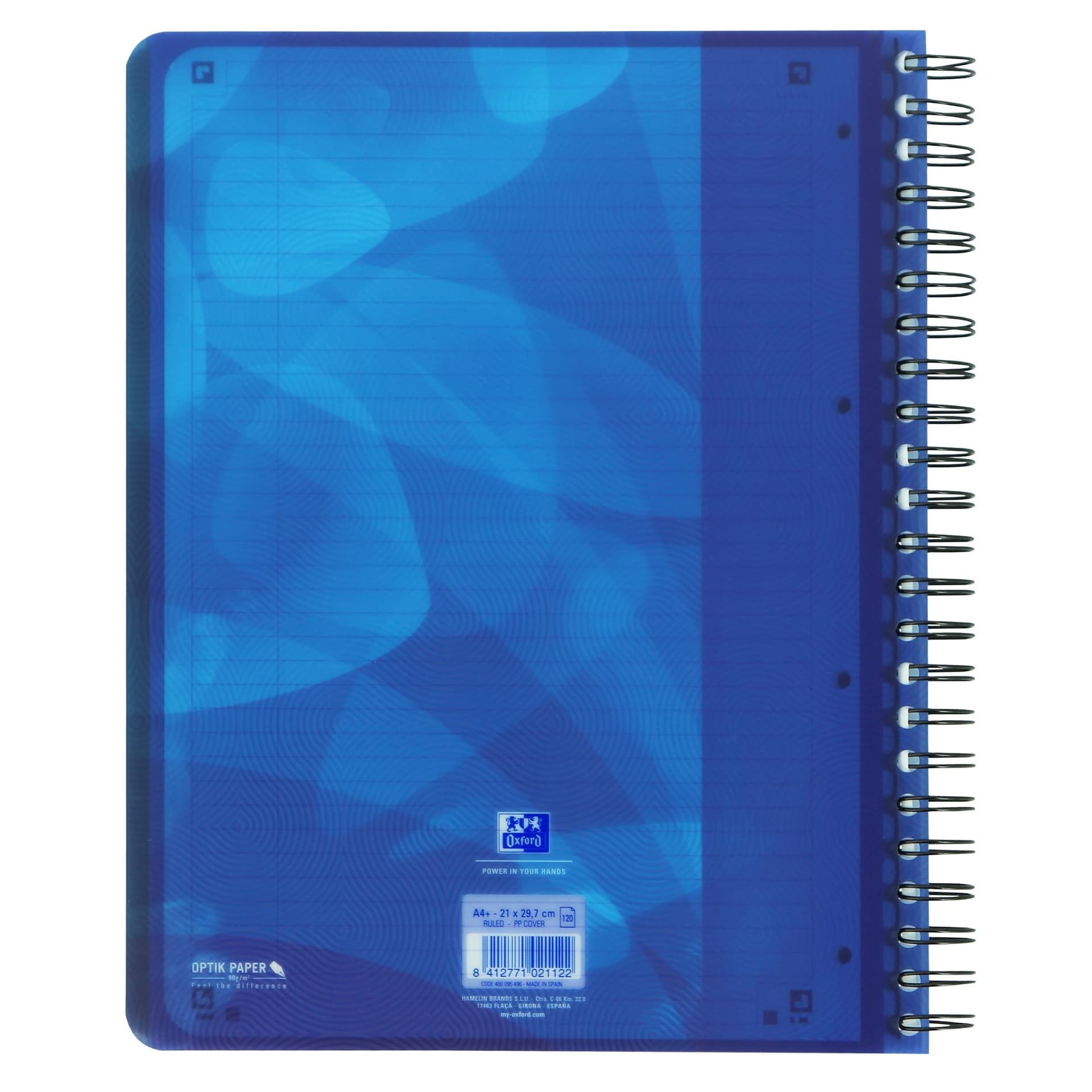 Projectboek Oxford School A4+ lijn 4-gaats 240 pagina's 80gr blauw 5