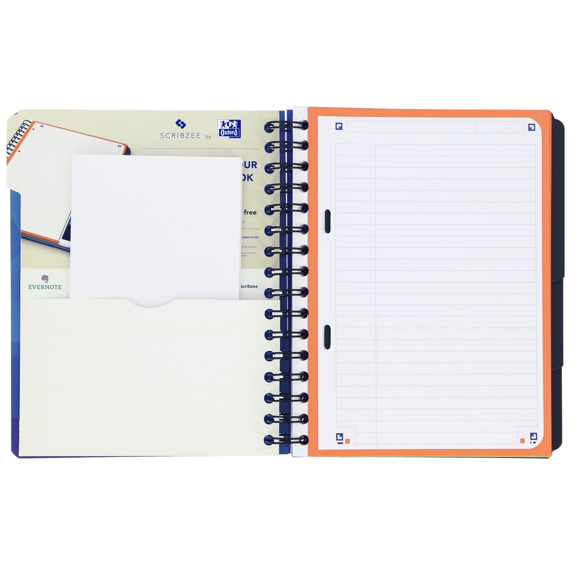 Projectboek Oxford School A5+ lijn 6-gaats 240 pagina's 80gr blauw 4