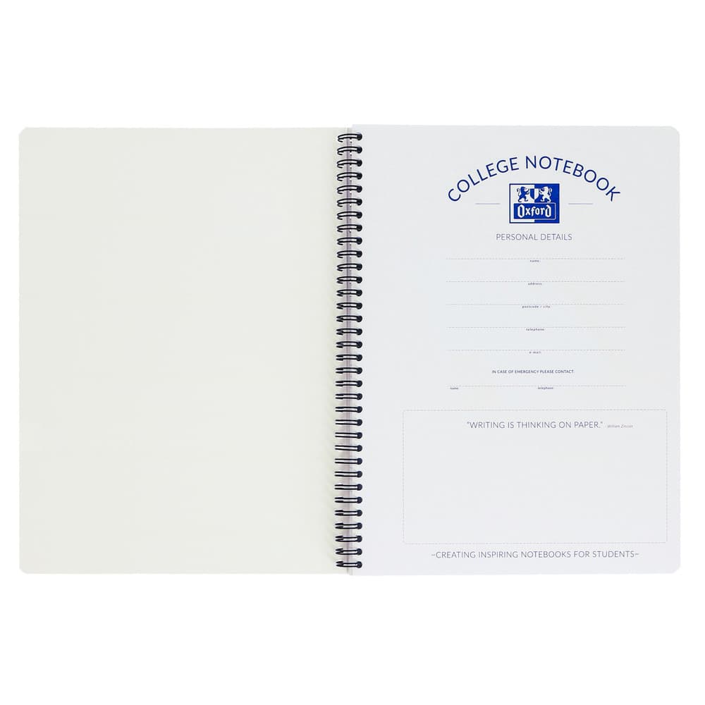 Collegeblok Oxford School A4+ lijn 23-gaats 160 pagina's 80gr zwart 3
