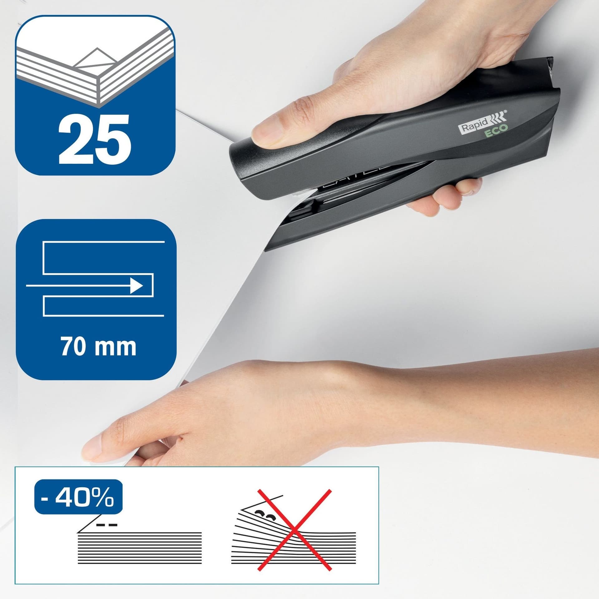 Nietmachine Rapid Fashion Eco full-strip 25 vel zwart 3