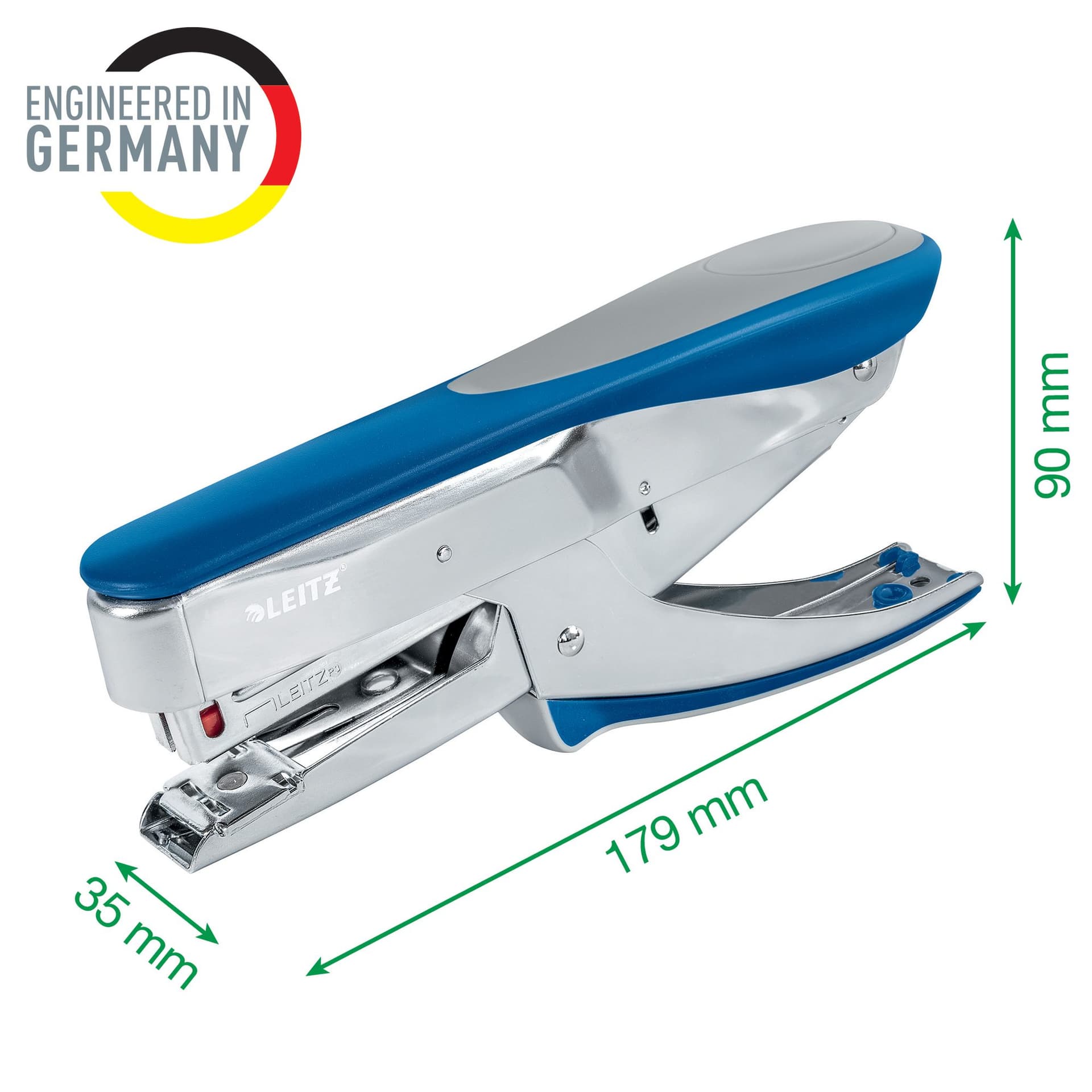 Niettang Leitz bovenlaadmodel P3 30 vel blauw 3