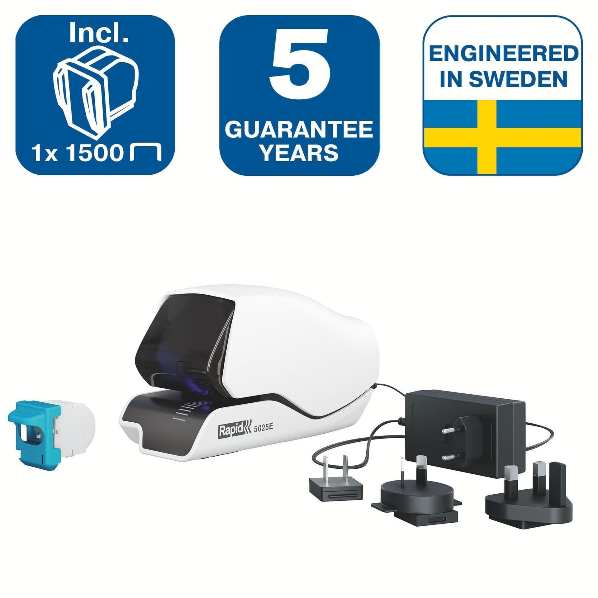 Nietmachine Rapid Supreme contactloos elektrisch 5025e 25 vel wit 6
