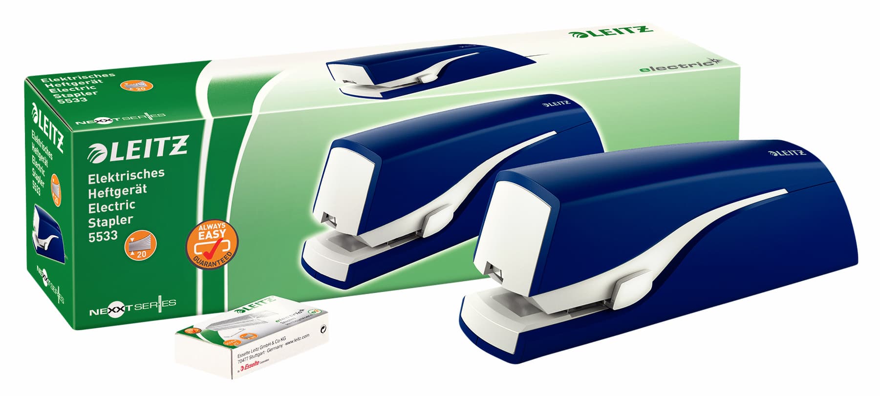 Nietmachine Leitz NeXXt elektrisch flatclinch 20 vel blauw 2