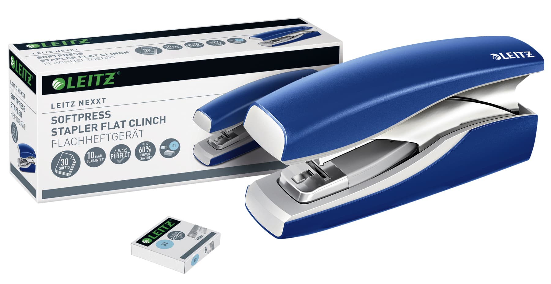 Nietmachine Leitz NeXXt 5603 Softpress 30vel blauw 2