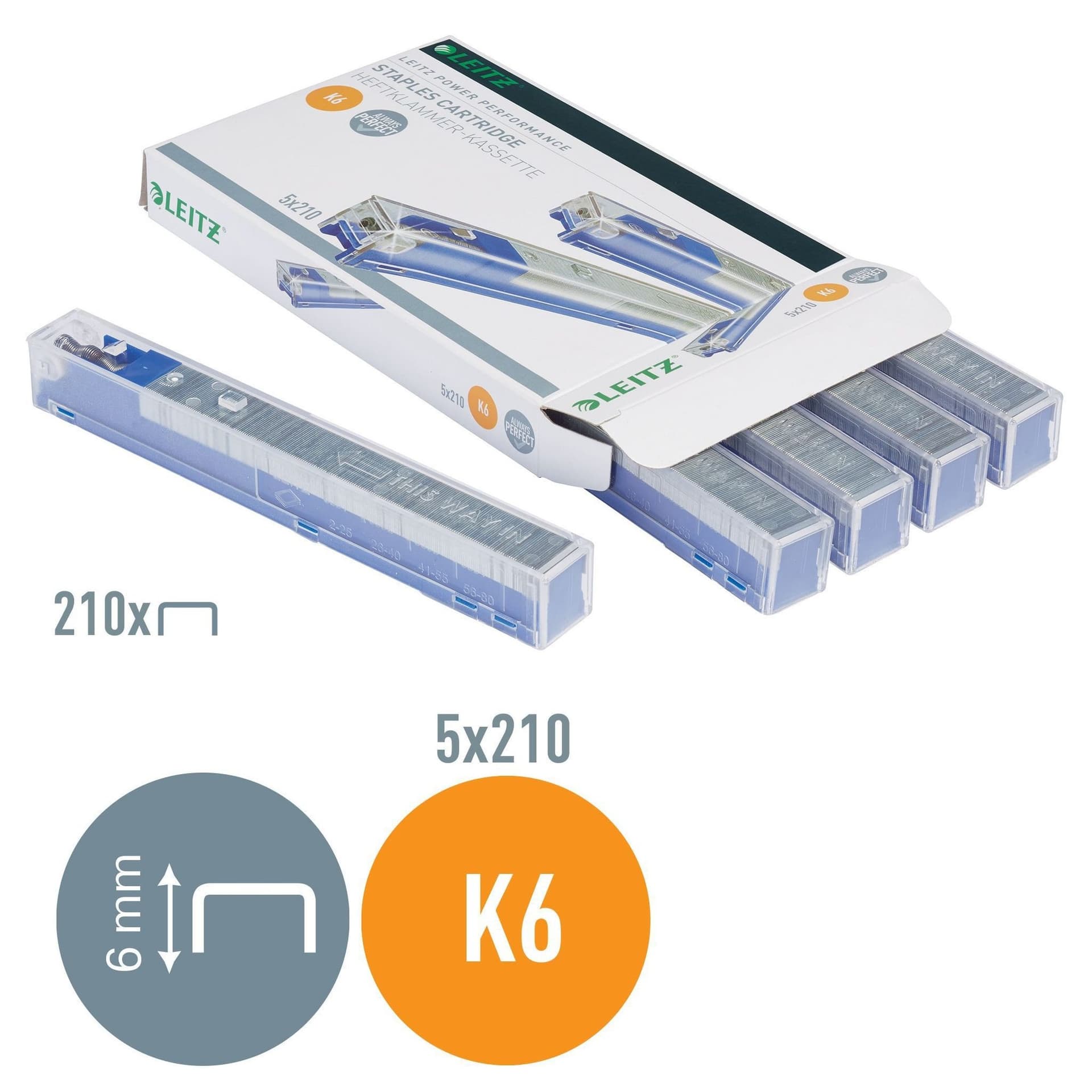 Nieten Leitz cartridge K6 26/6 5x210 stuks 3