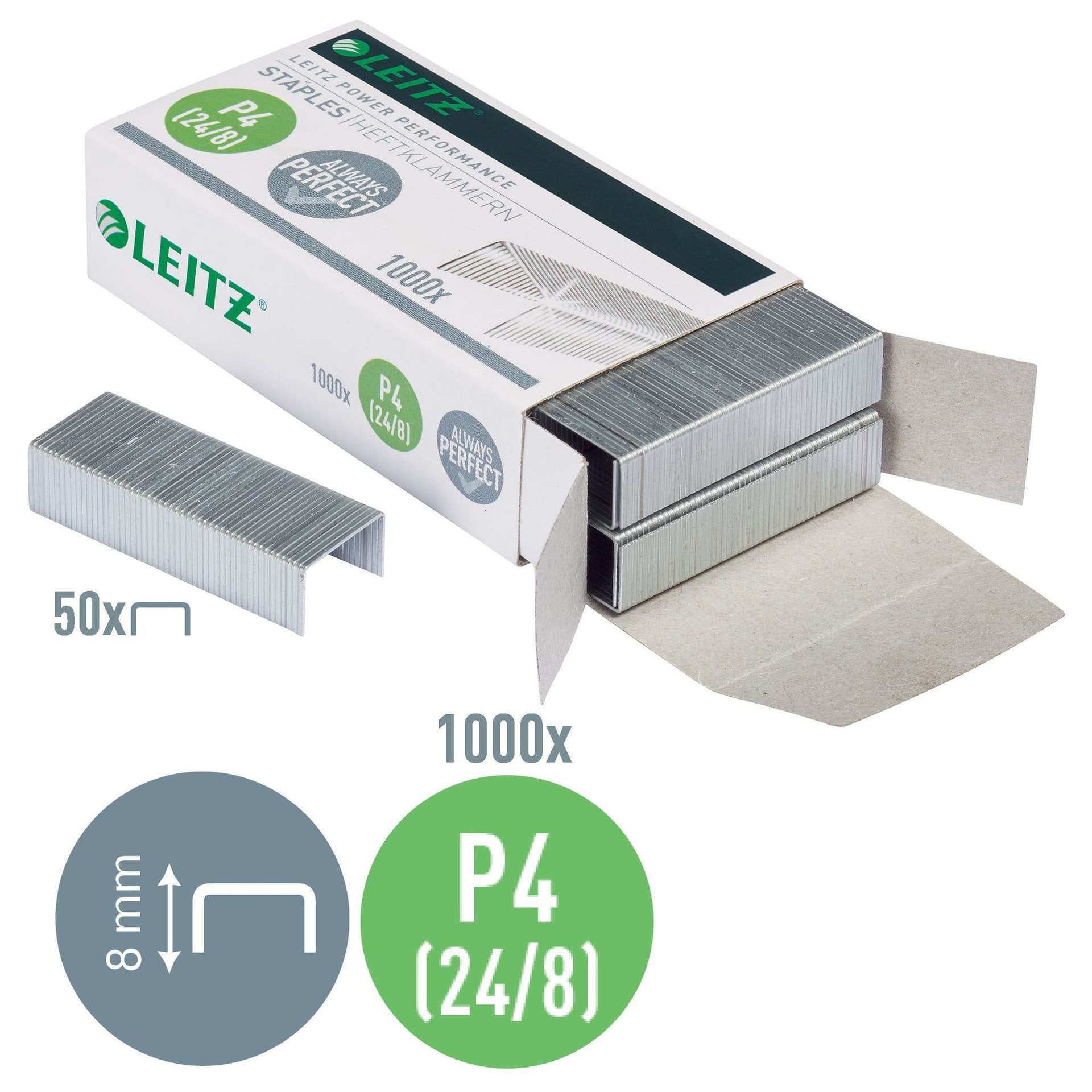 Nieten Leitz 24/8 verzinkt 1000 stuks 3
