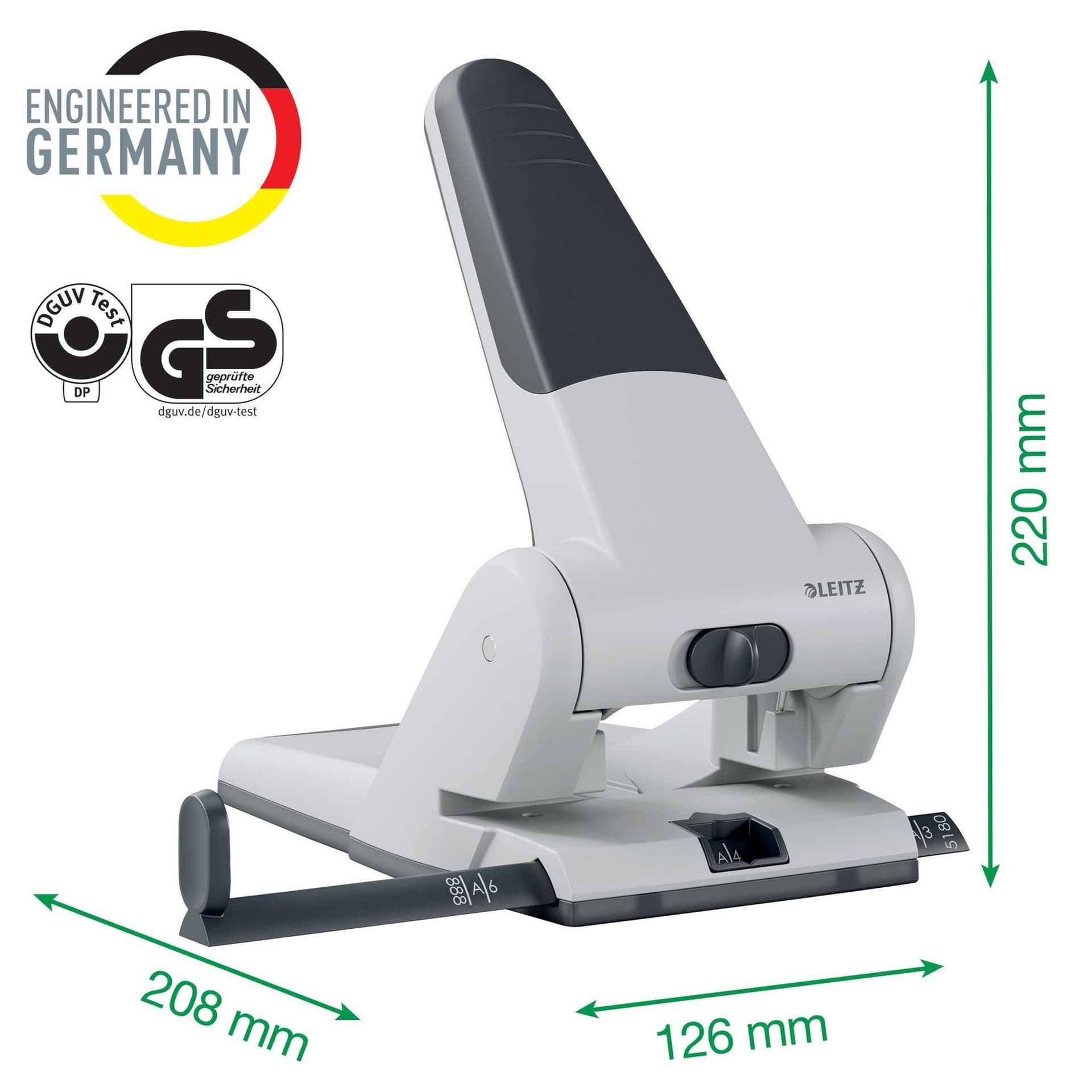 Perforator Leitz 5180 heavy duty 65 vel zilver 3