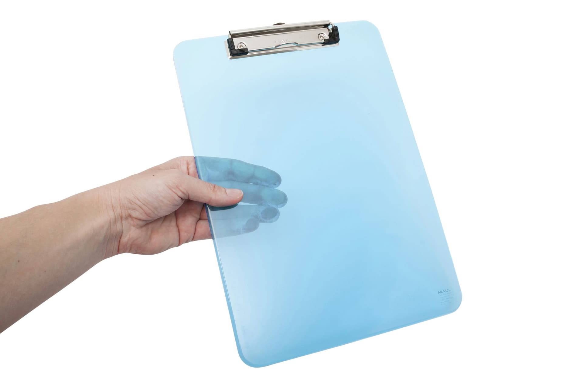 Klembord MAUL A4 staand transparant PS neon blauw 3