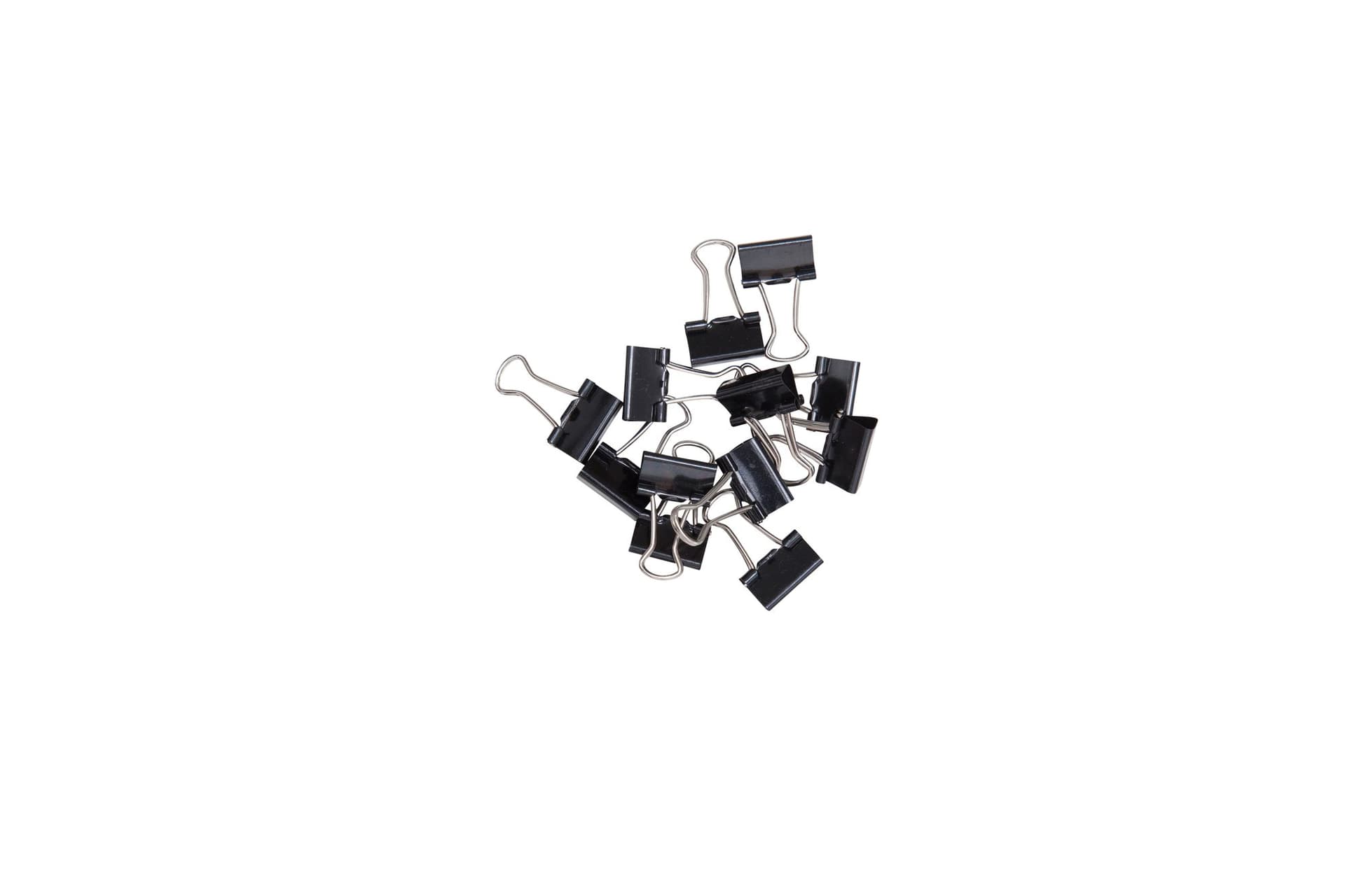 Papierklem MAUL 213 foldback 16mm zwart 12 stuks 6