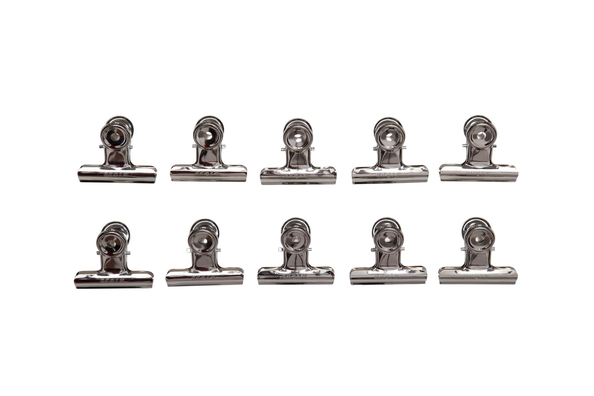 Papierklem MAUL Bulldog 50mm capaciteit 20mm zilver 10 stuks 7