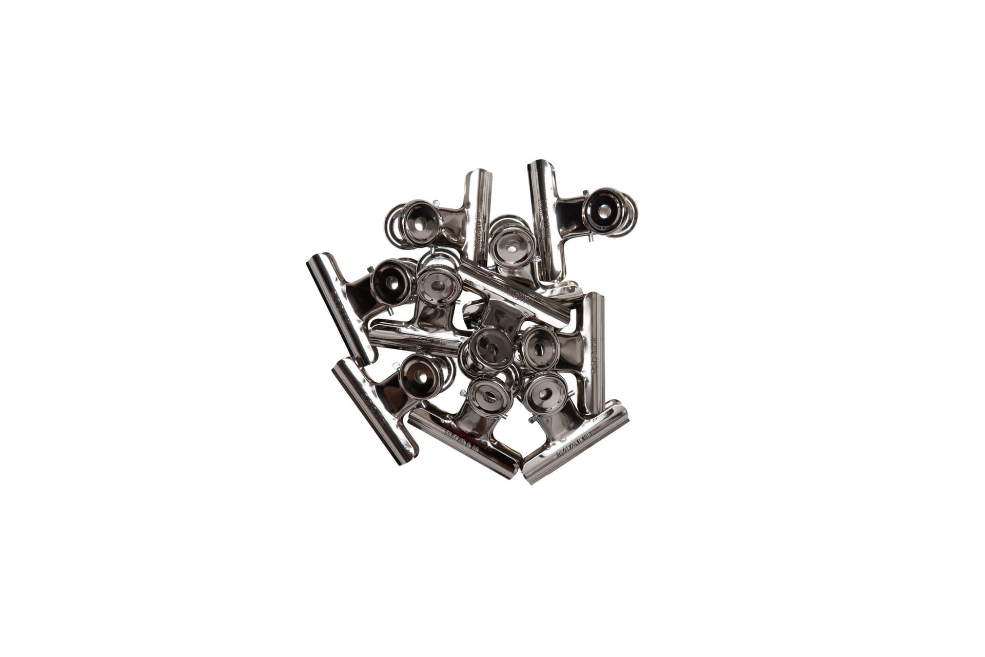 Papierklem MAUL Bulldog 50mm capaciteit 20mm zilver 10 stuks 8