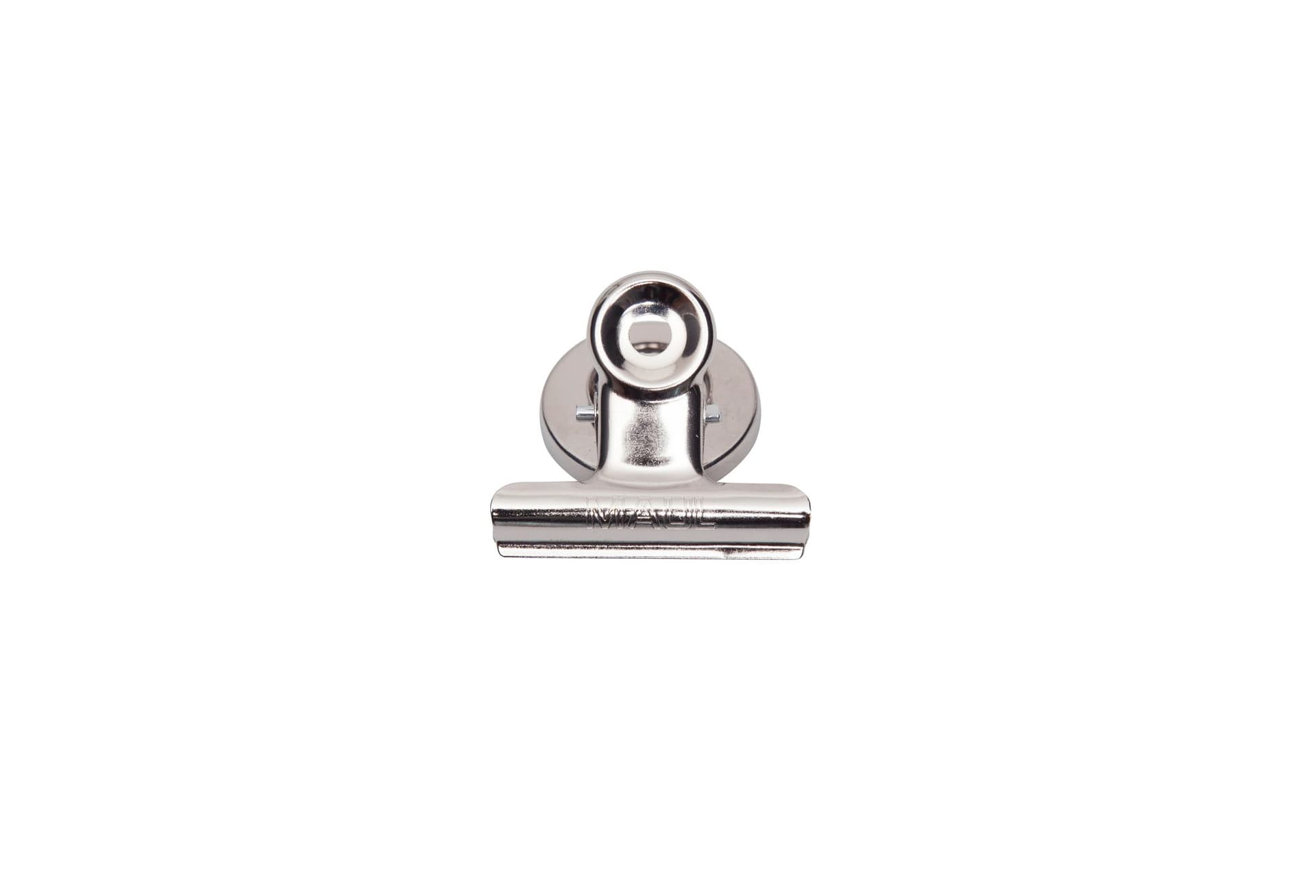 Papierklem MAUL Bulldog met magneet 40mm zilver 2 stuks
