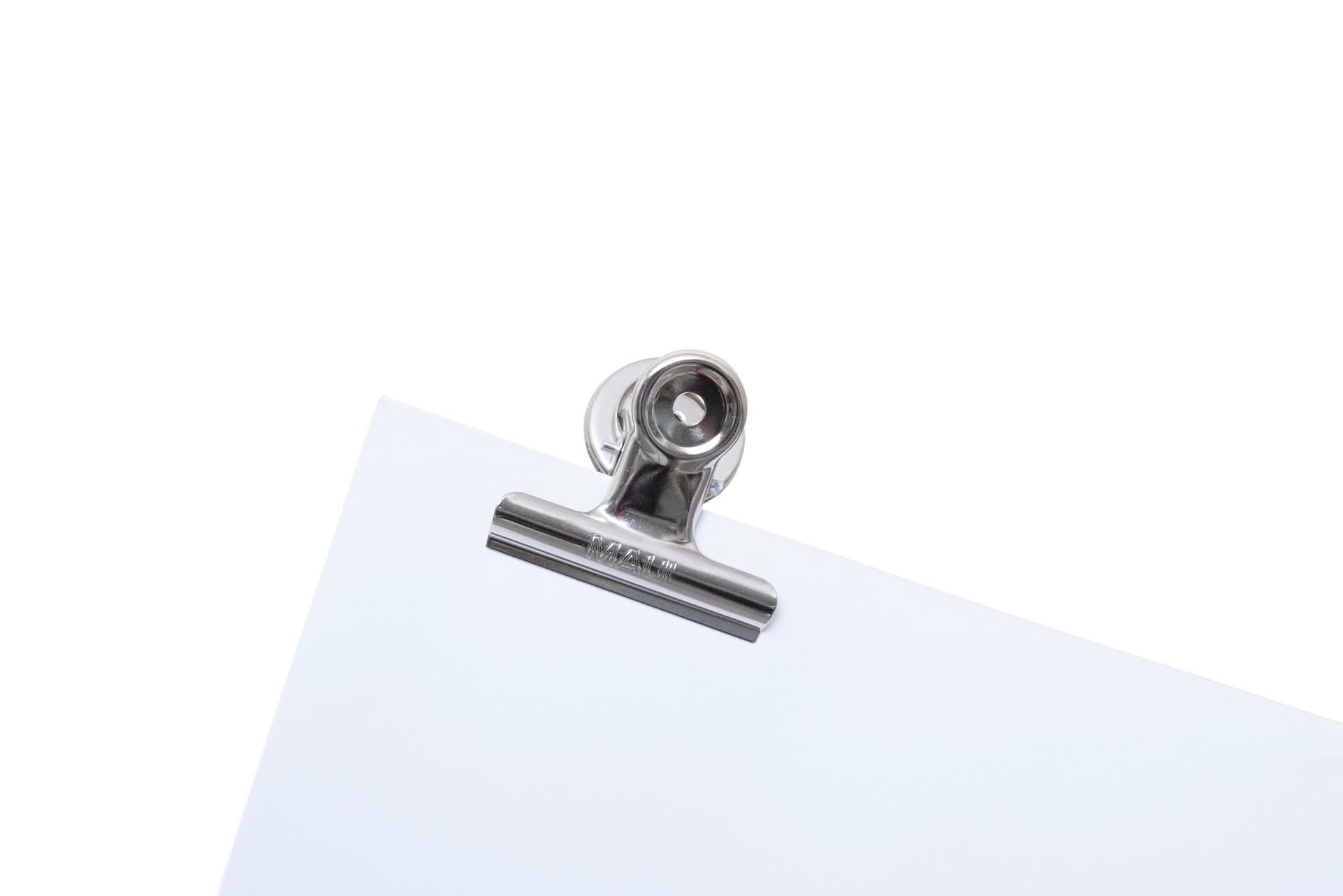 Papierklem MAUL Bulldog met magneet 52mm zilver 2 stuks 6