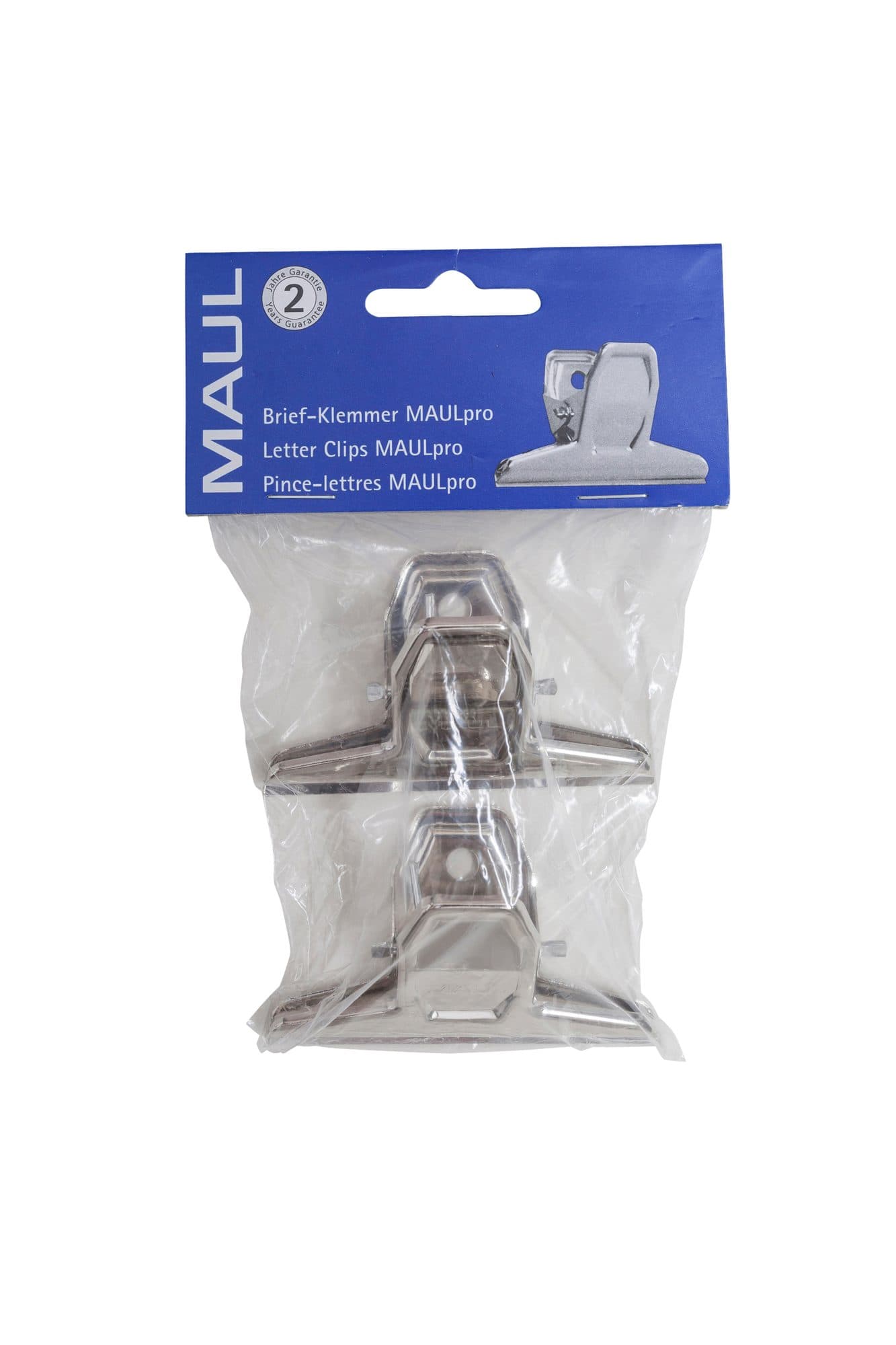 Papierklem MAUL Pro 75mm capaciteit 20mm zilver 2 stuks 11