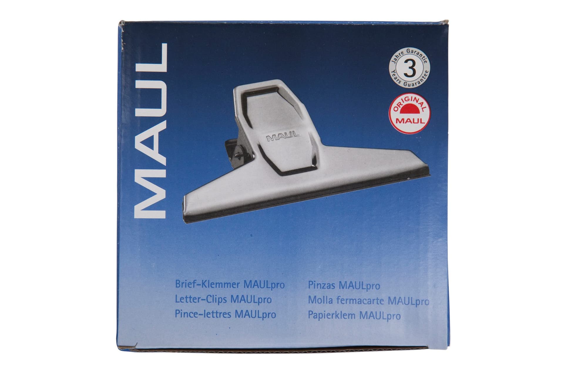 Papierklem MAUL Pro 125mm capaciteit 30mm zilver 10