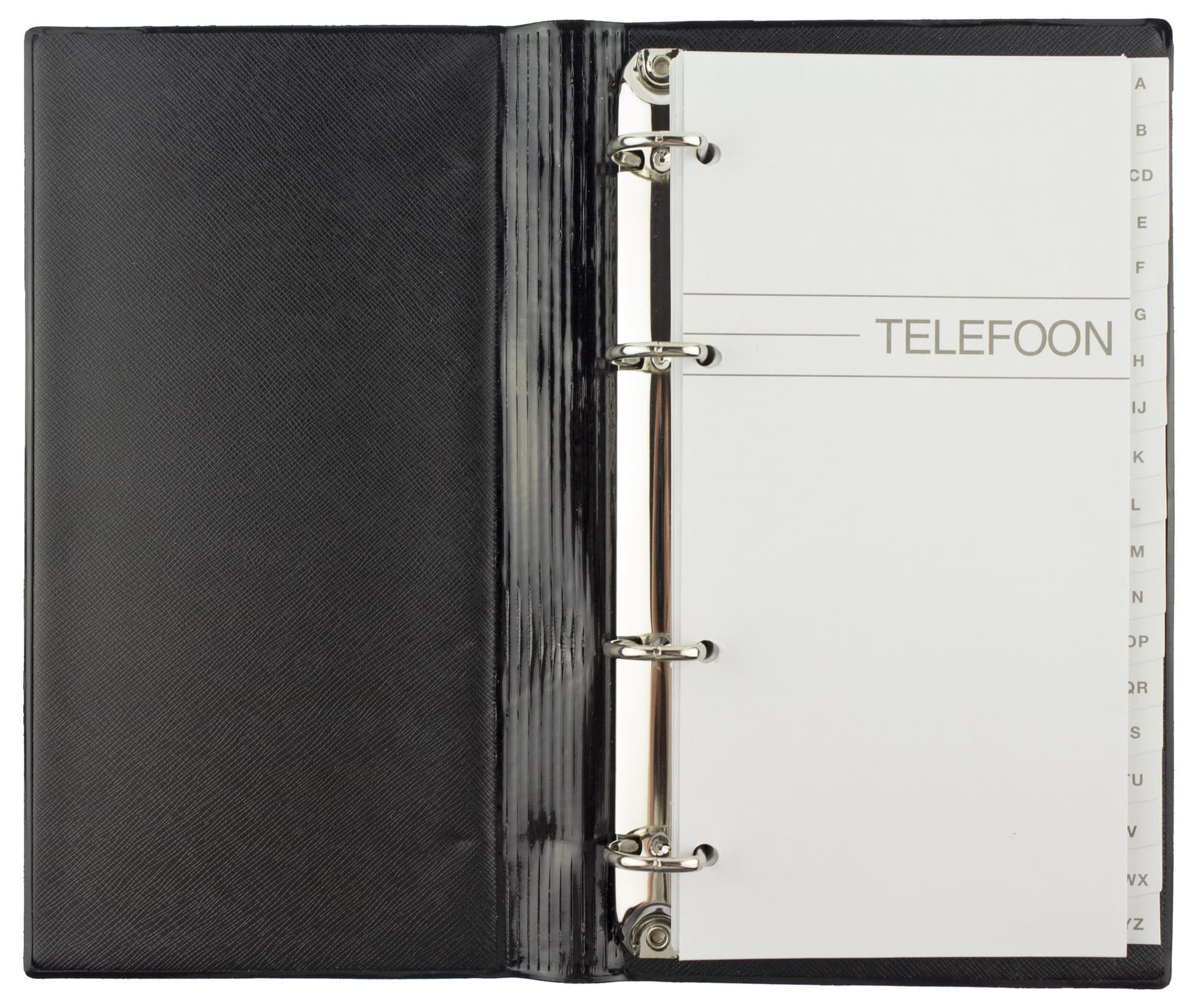 Telefoonalbum Kangaro 215x130mm A-Z 4-rings zwart 2