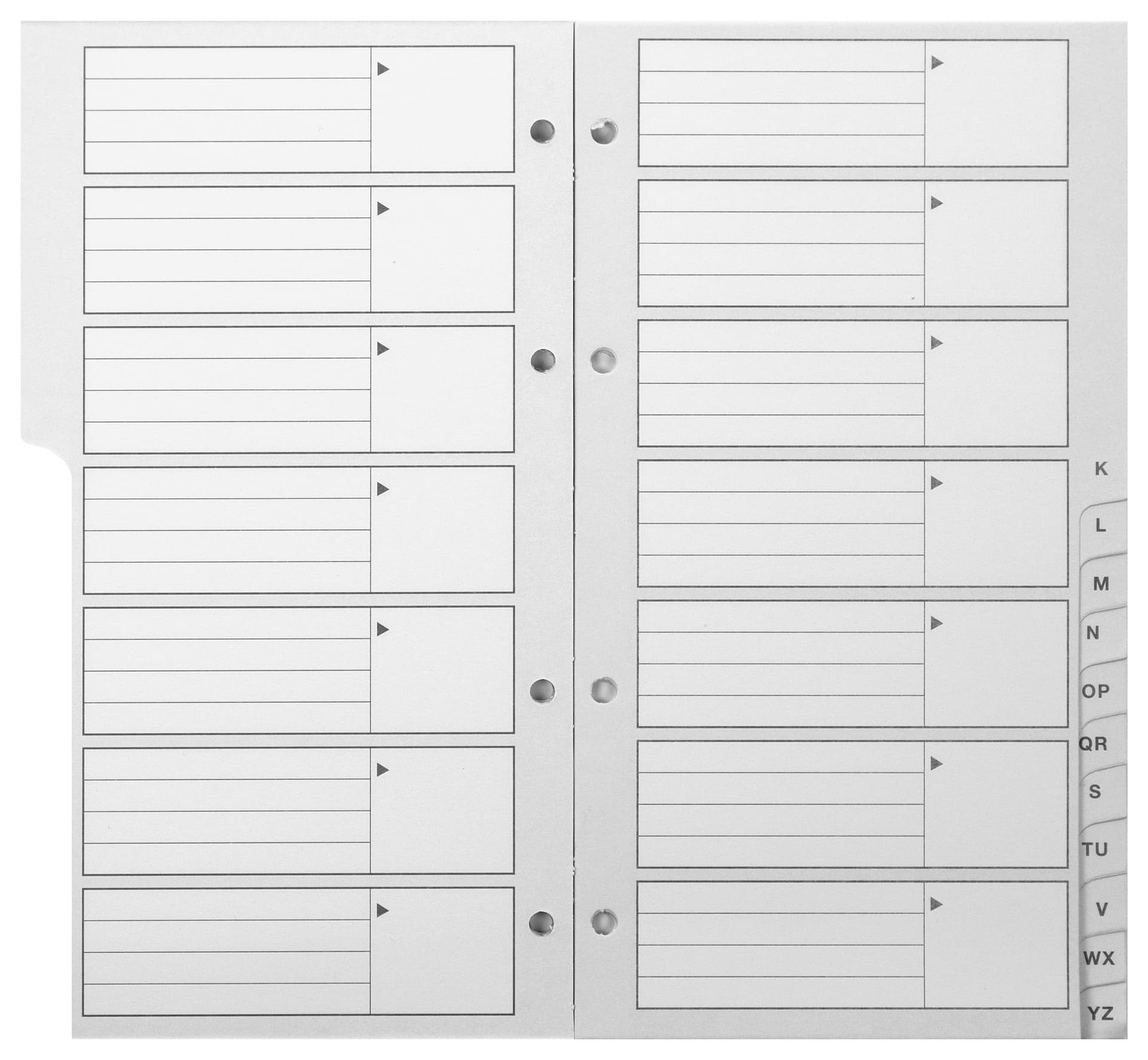 Telefoonalbum Kangaro 215x130mm A-Z 4-rings zwart 7