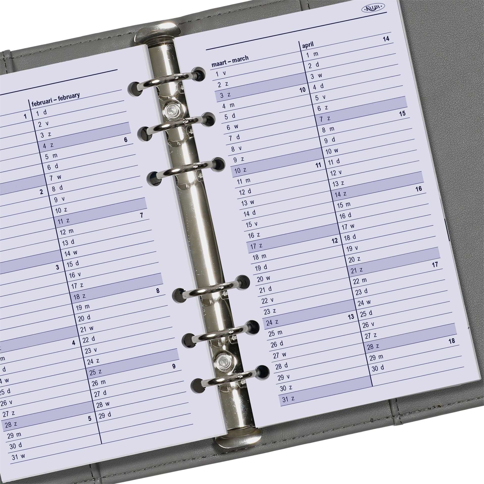 Agendavulling 2027 Kalpa Personal 7dagen/2pagina's 4