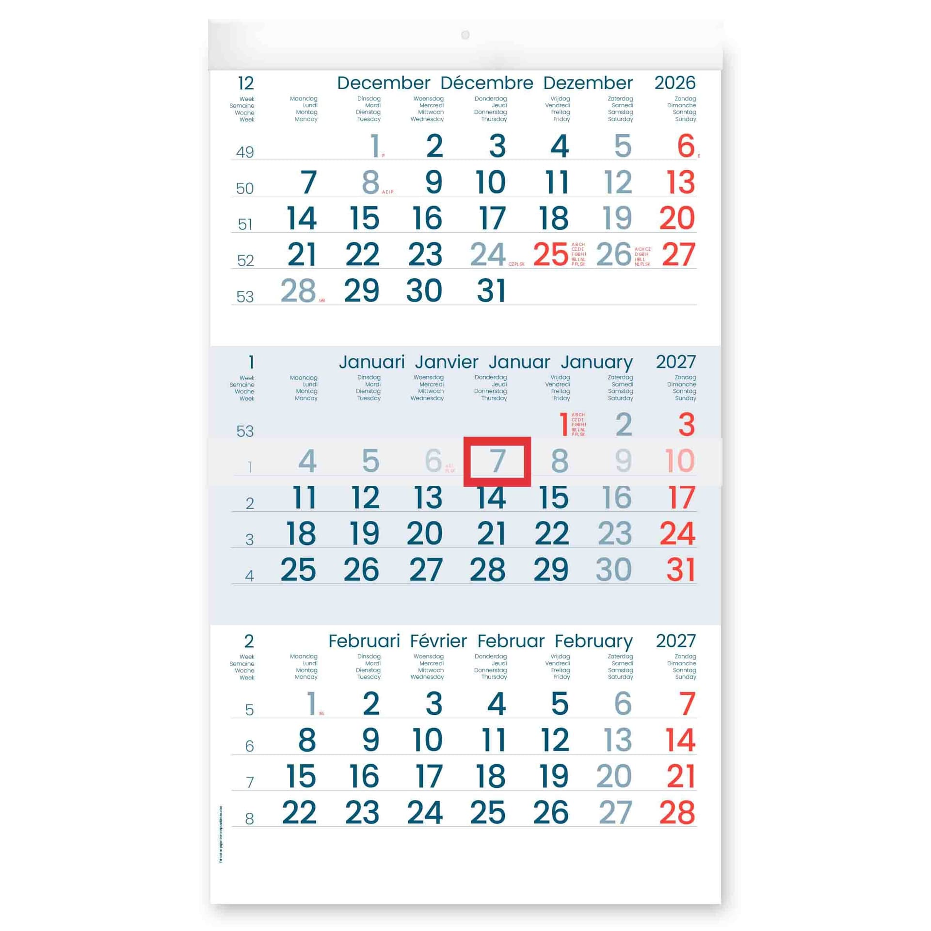3-Maandskalender 2027 INNI Manager