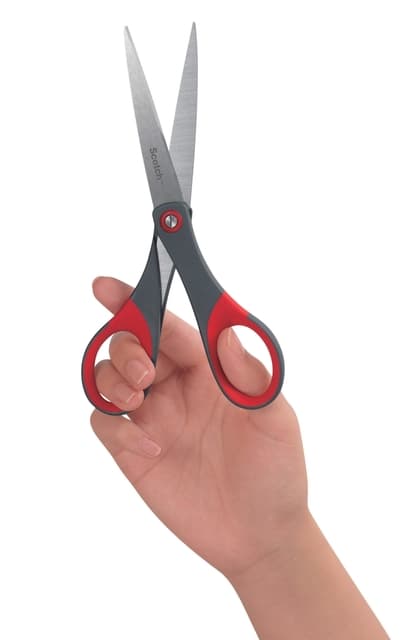 Schaar Scotch 18cm precision rood blister 5