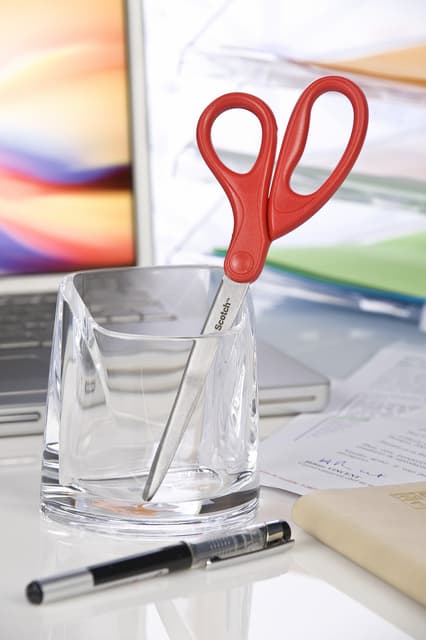 Schaar Scotch 18cm universeel rood blister 6